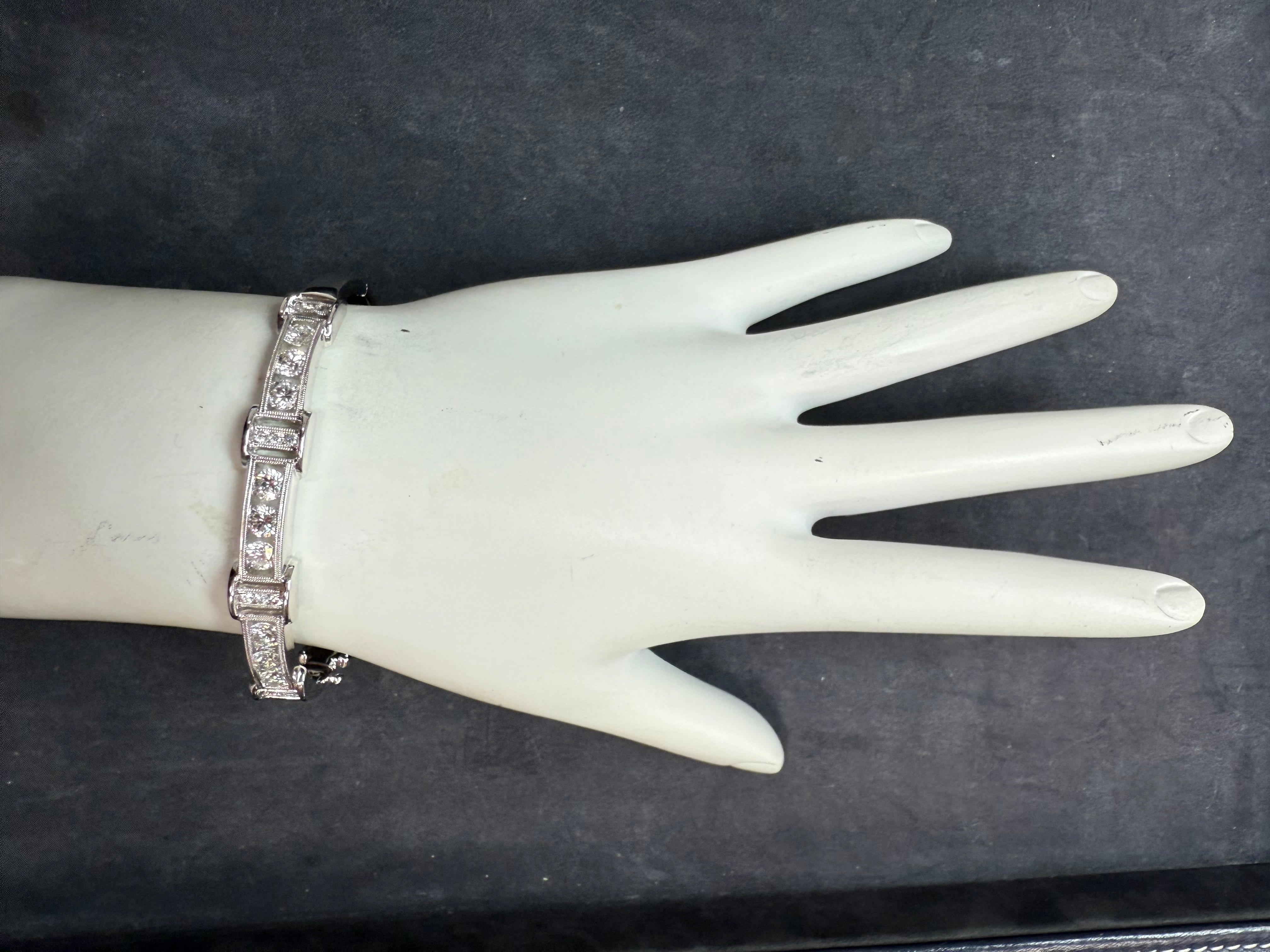 Retro Gold 1.8 Carat Natural Diamond Tension Bangle Bracelet Circa 1990