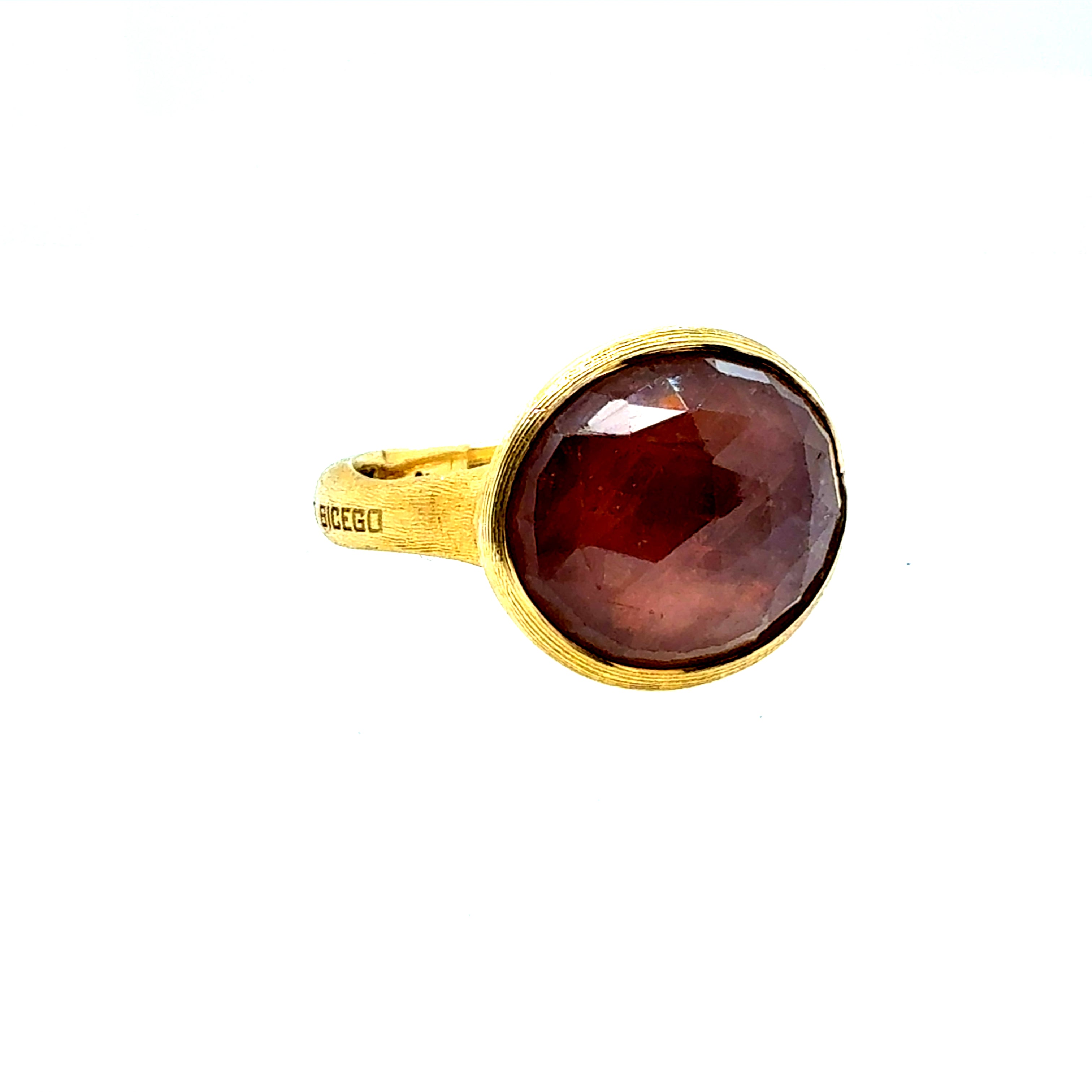 Modern Gold Natural Pink Tourmaline Rose Cut by Italian Designer Marco Bicego