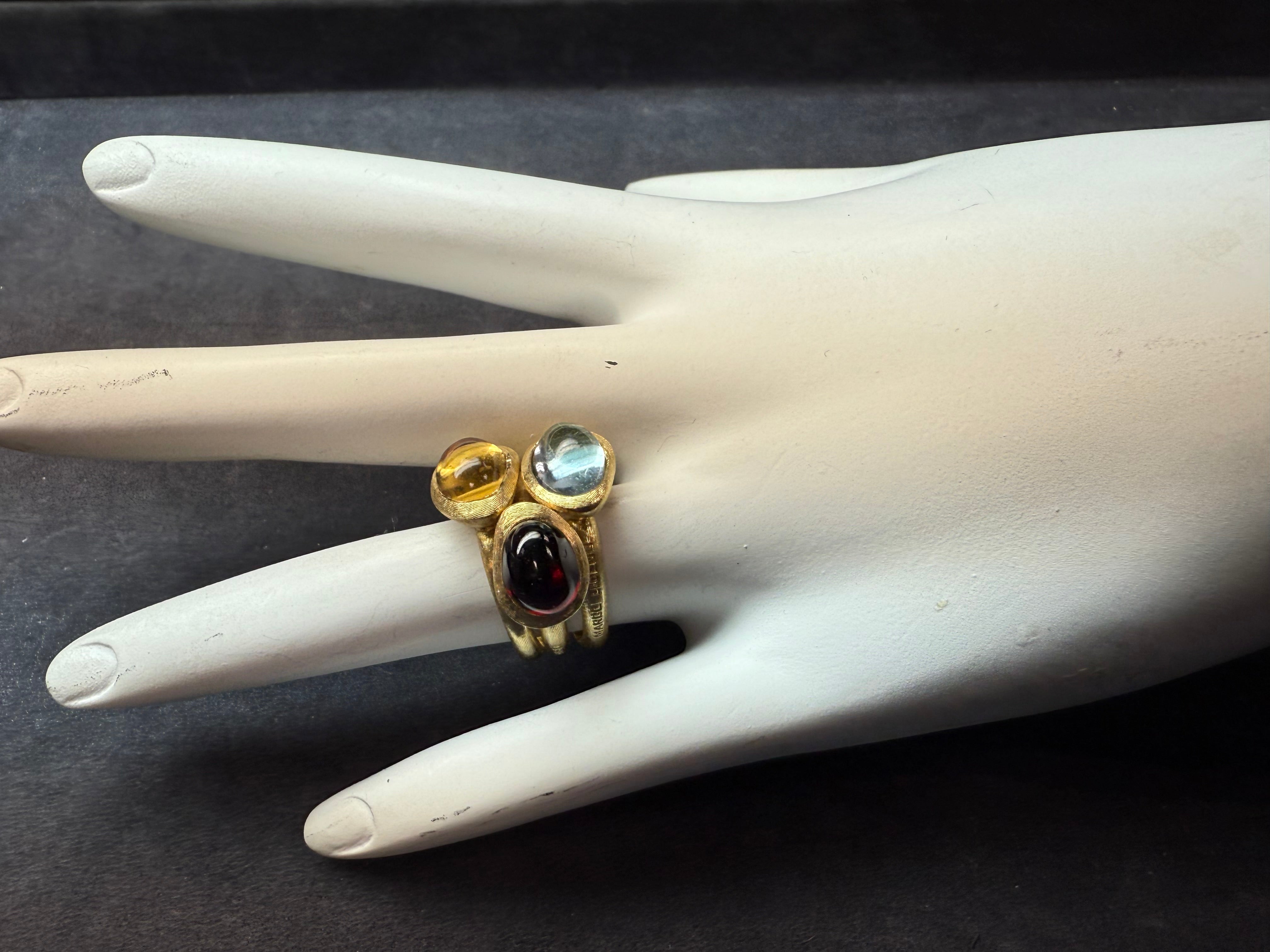 Modern Gold Italian Cabochon Statement Ring by Marco Bicego