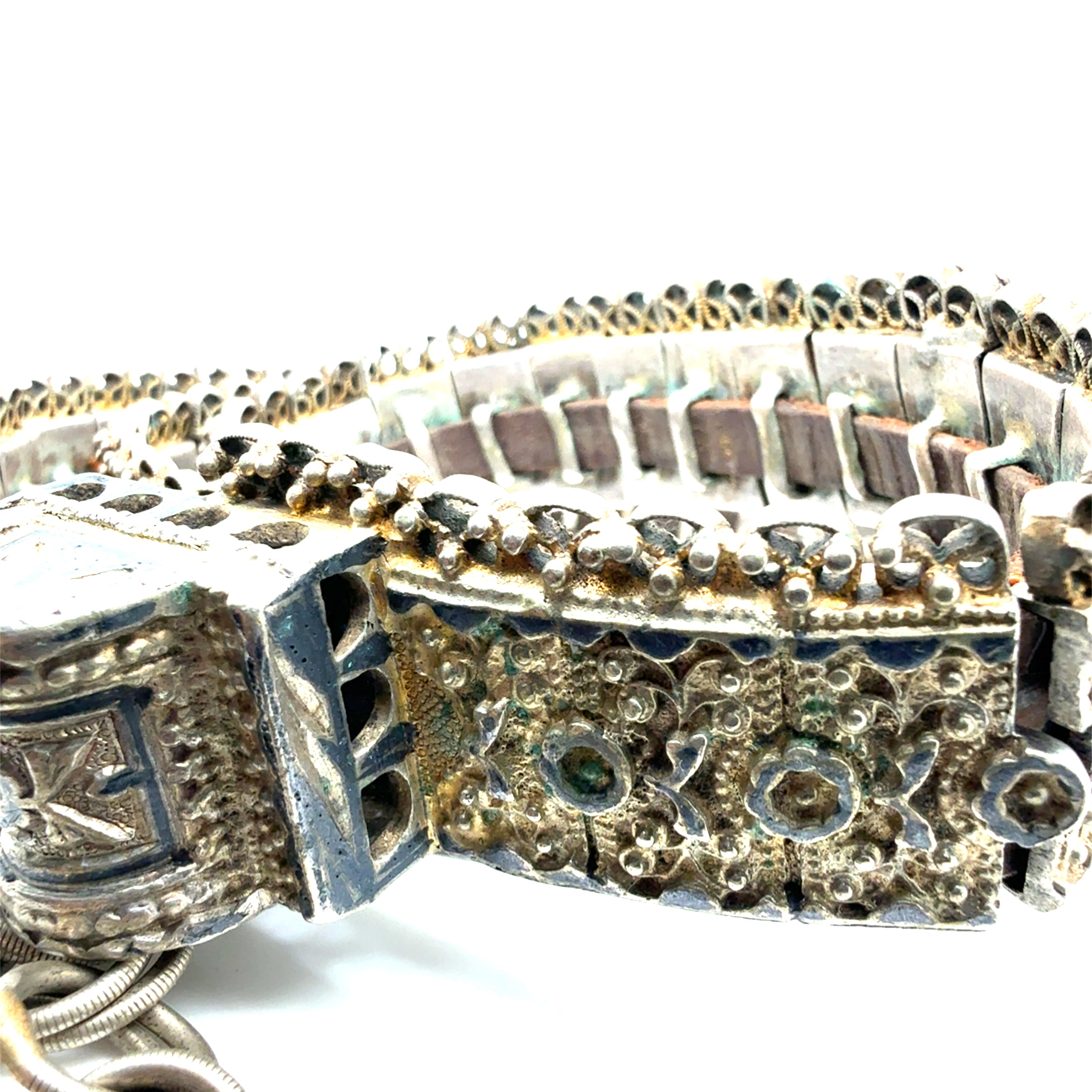 Antique Ceremonial Silver Belt (565 Gram) from the Caucasus Circa 1900