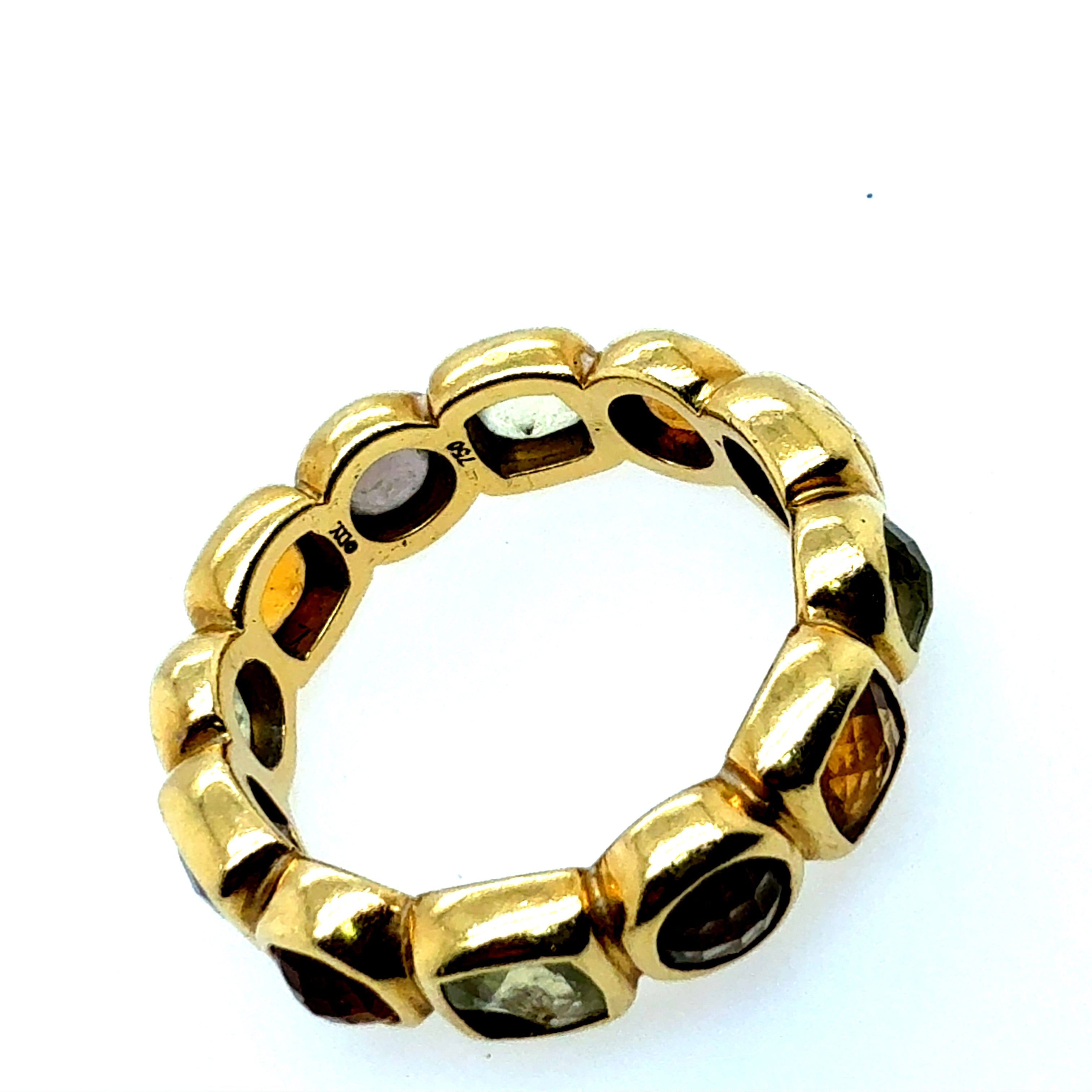 Retro Gold Natural Multicolor Rose Cut Eternity Band by David Yurman