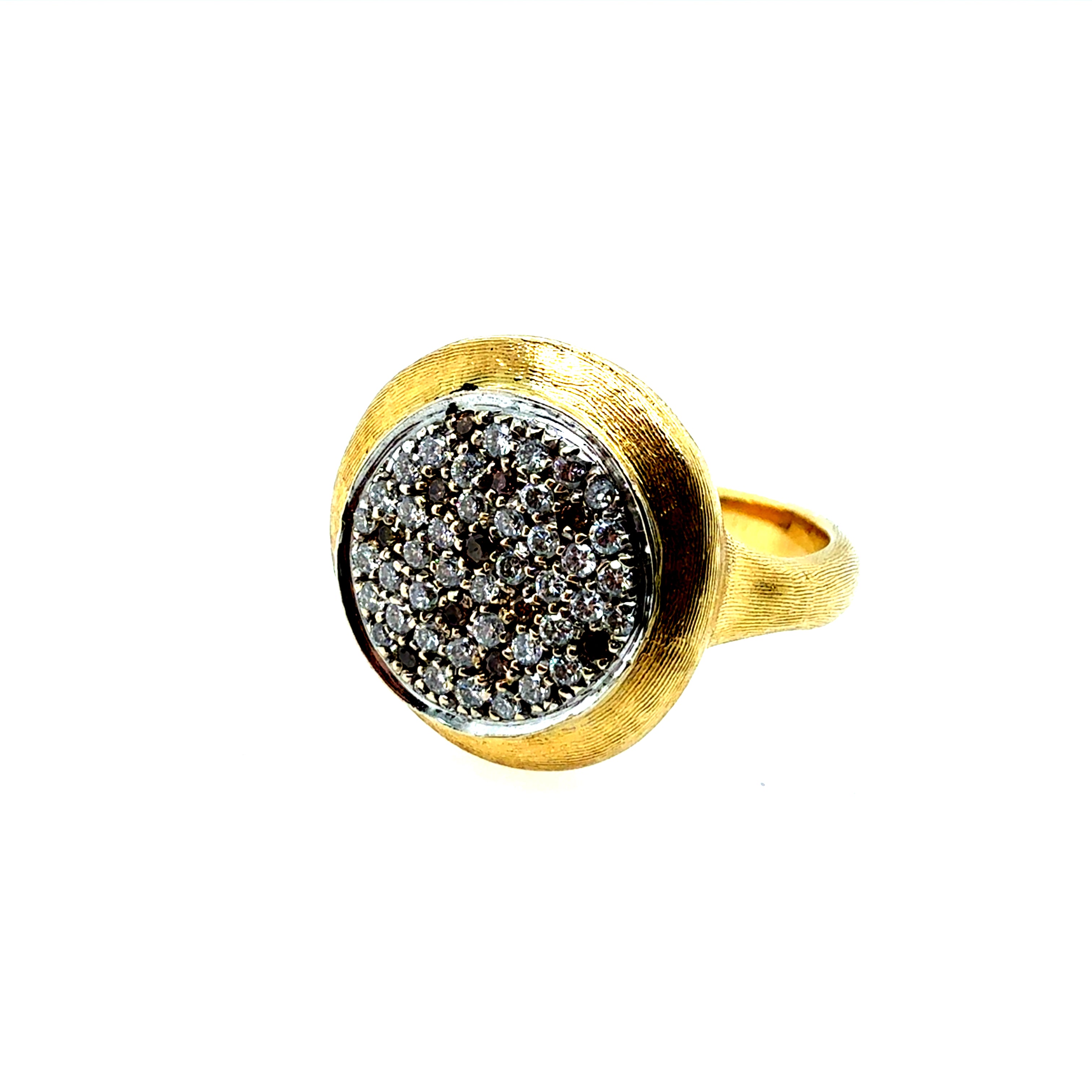 Modern Gold Marco Bicego One Carat Natural Diamond Italian Statement Ring