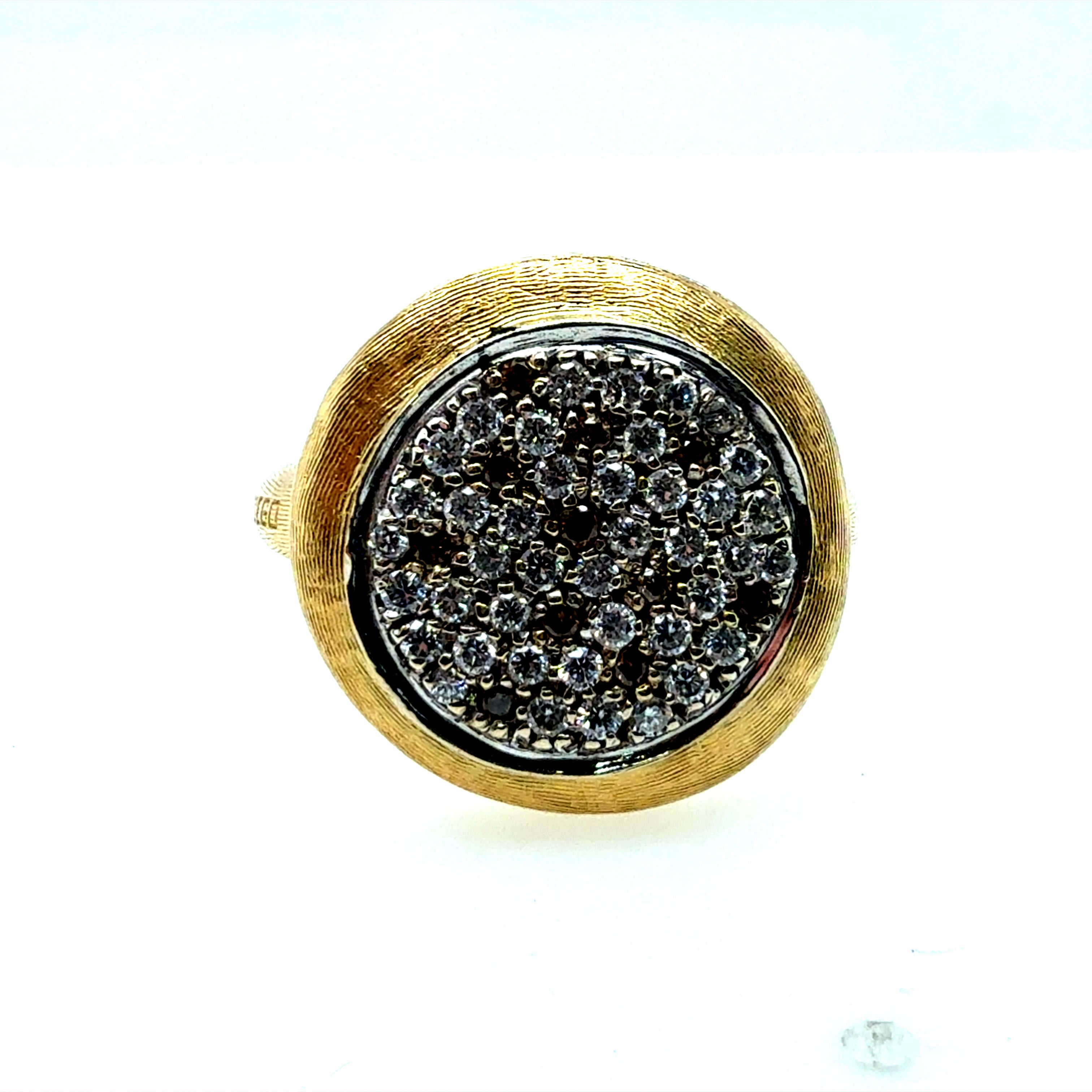 Modern Gold Marco Bicego One Carat Natural Diamond Italian Statement Ring