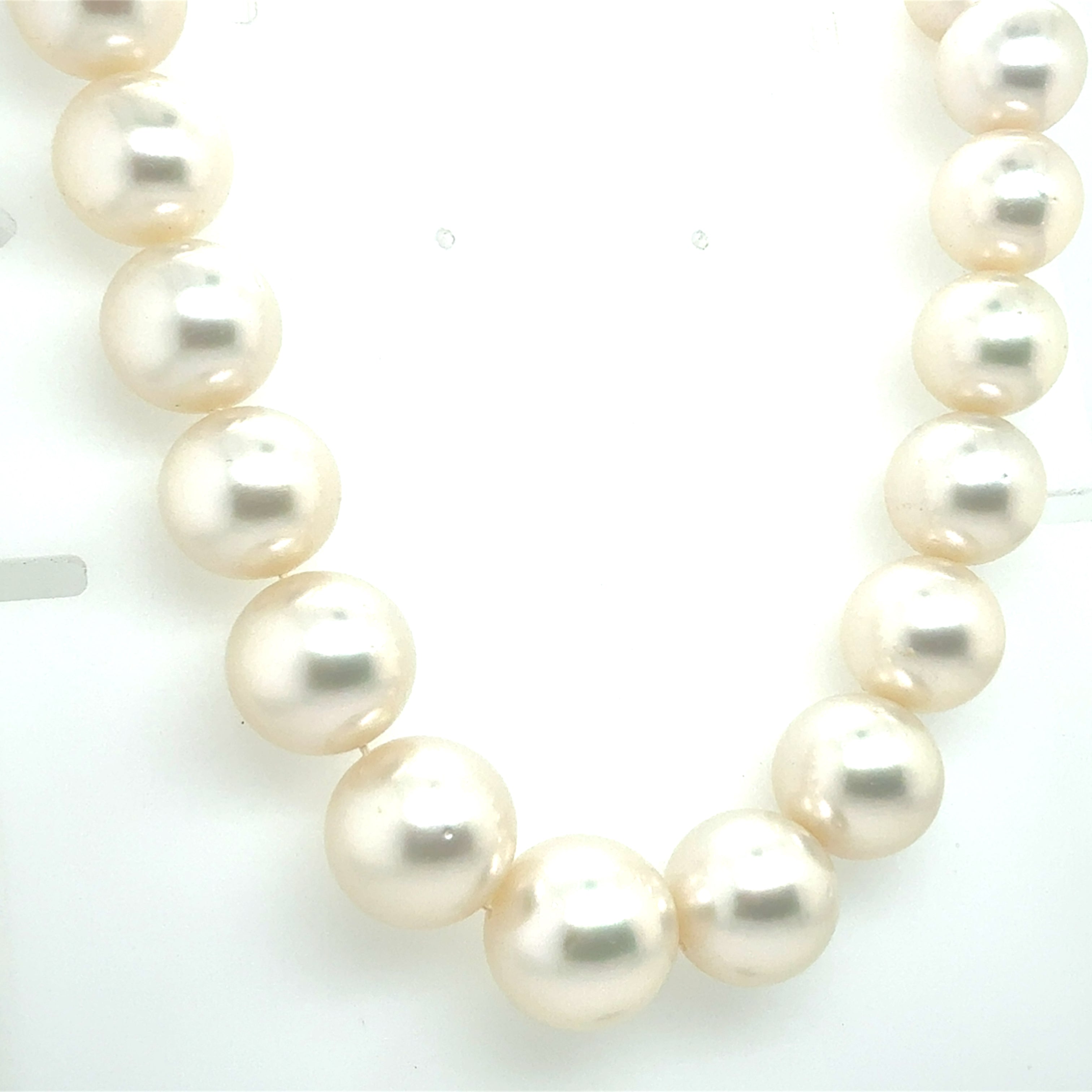 Modern Gold Australian South Sea Pearl (12.5–15.5mm) Necklace & Diamond Clasp