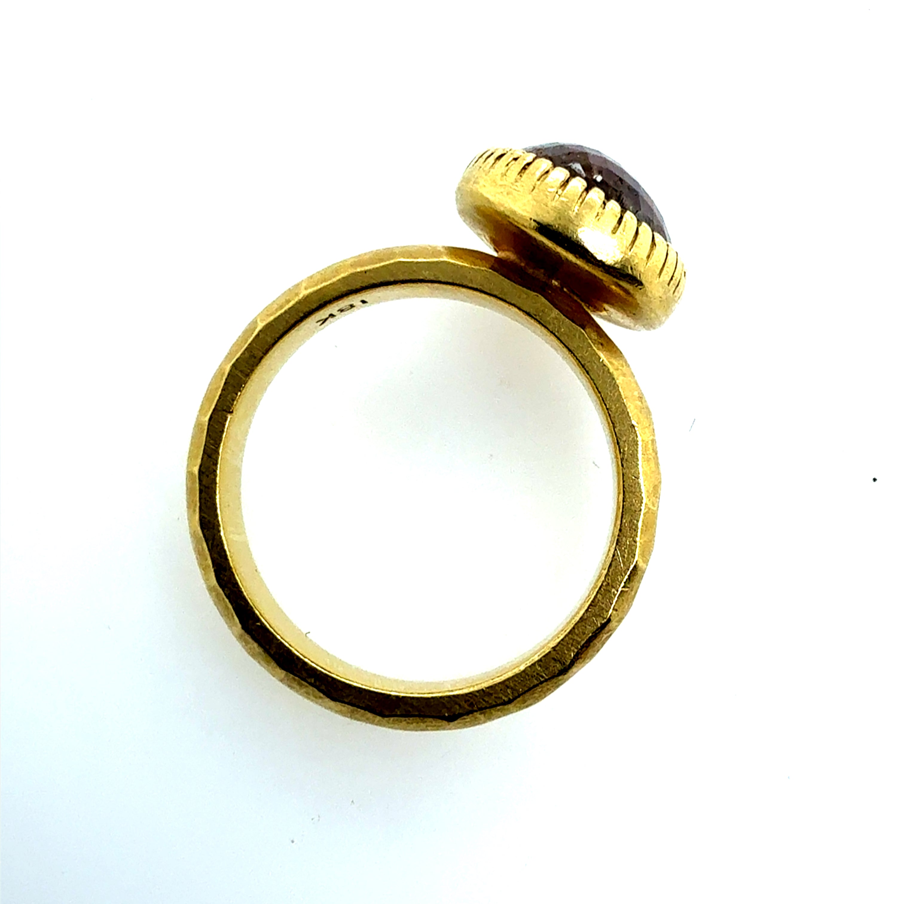 Retro Gold 2.5 Carat Natural Brownish Rose Cut Diamond Statement Ring 1980
