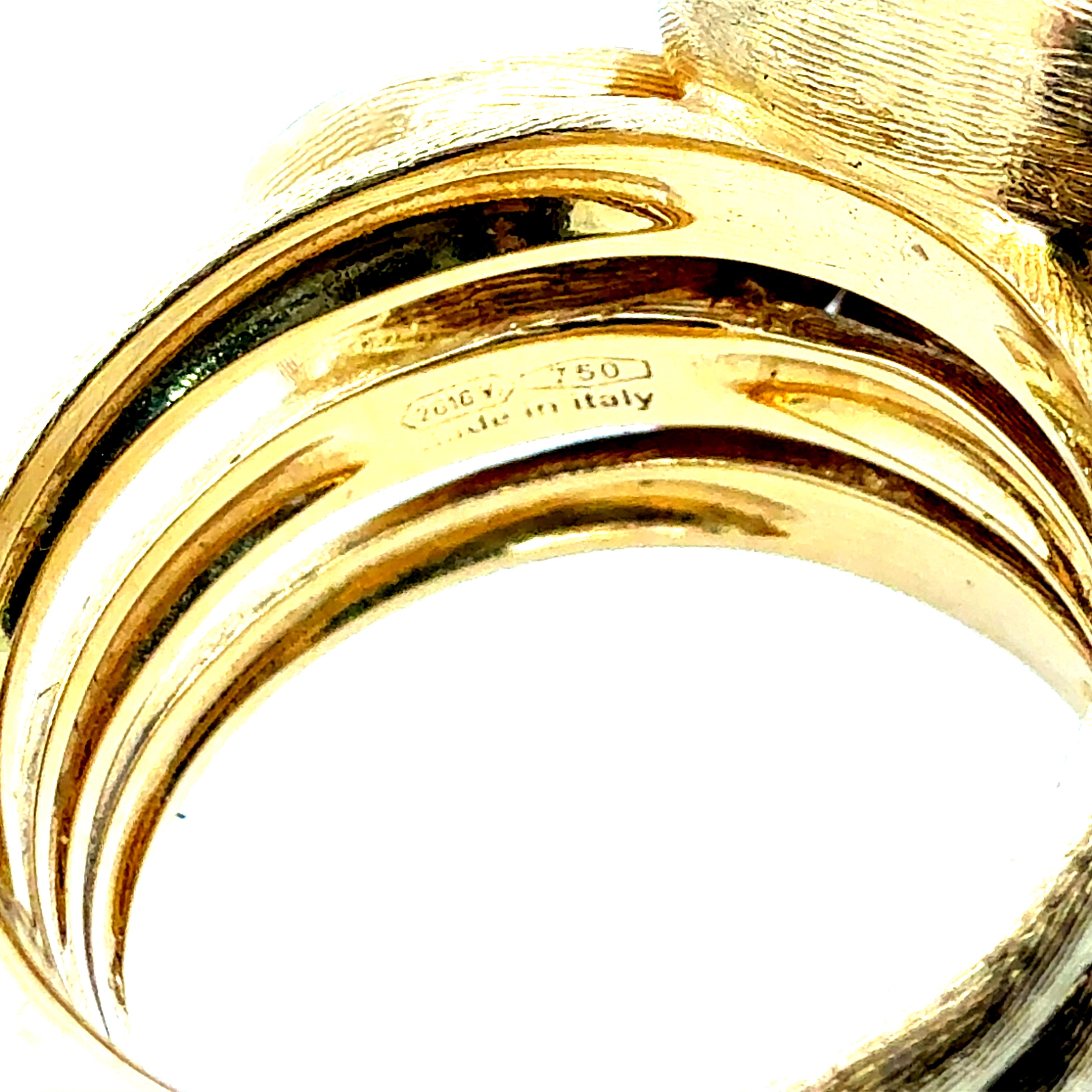 Modern Gold Italian Cabochon Statement Ring by Marco Bicego