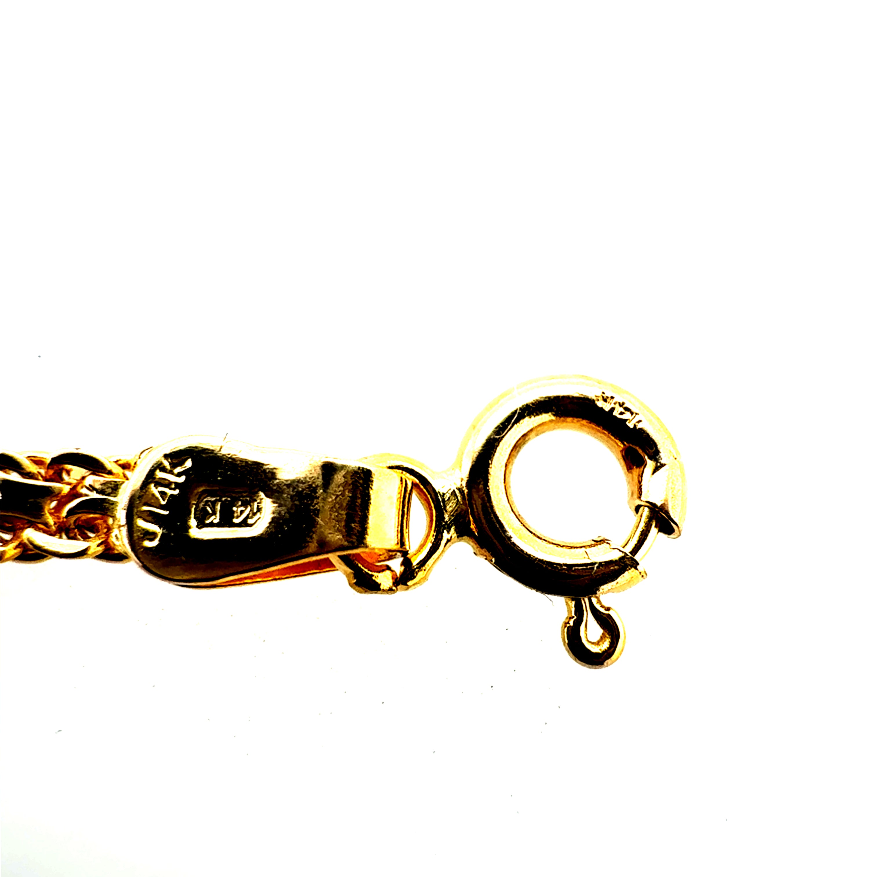 Retro 14K Two Tone Gold Natural Diamond Heart Bracelet Circa 1980