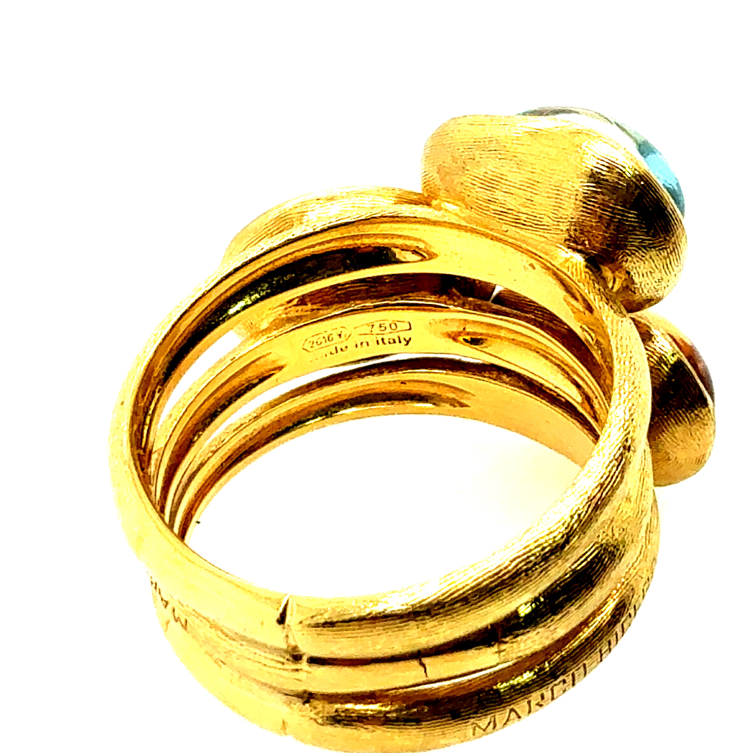 Modern Gold Italian Cabochon Statement Ring by Marco Bicego