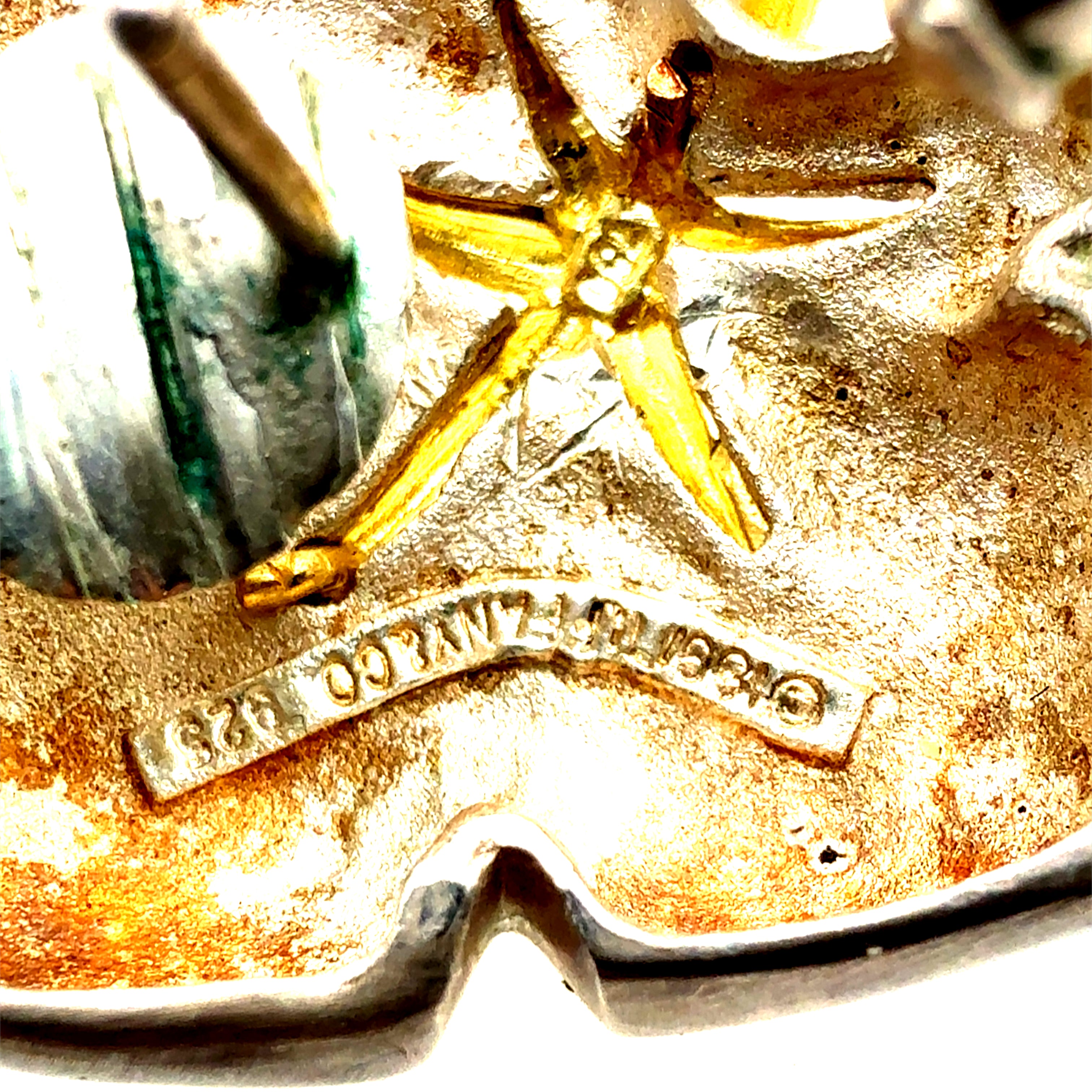 Retro Gold & Silver Original Tiffany and Co Starfish Statement Earrings, 1991