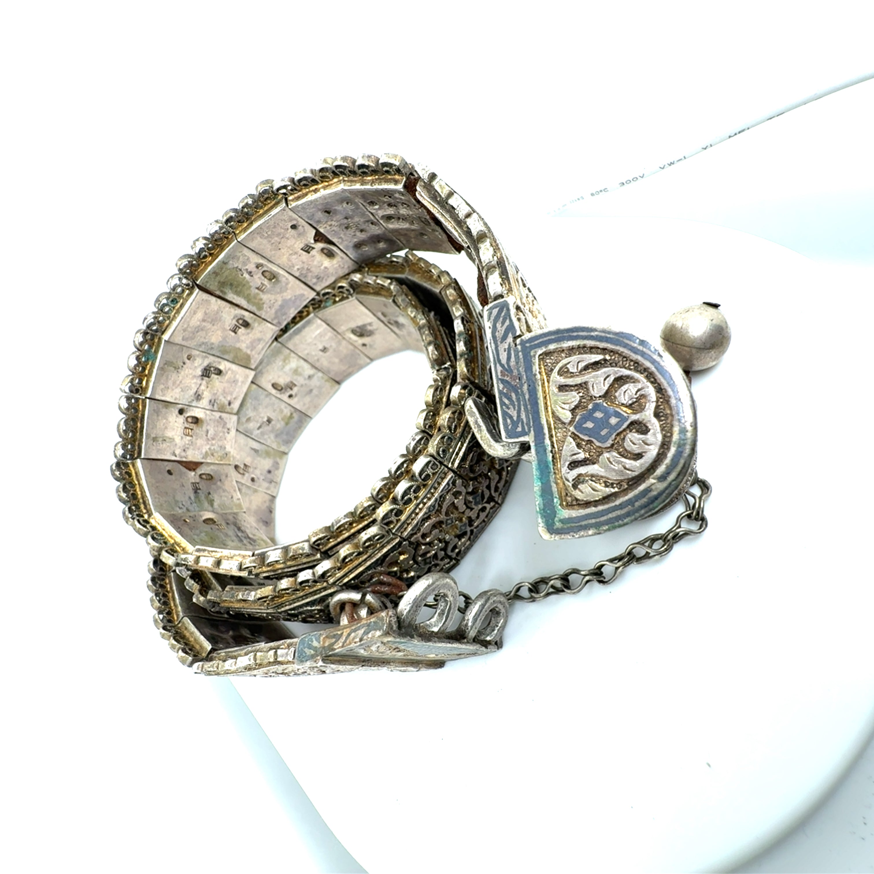 Antique Ceremonial Silver Belt (535 Gram) from the Caucasus Circa 1900