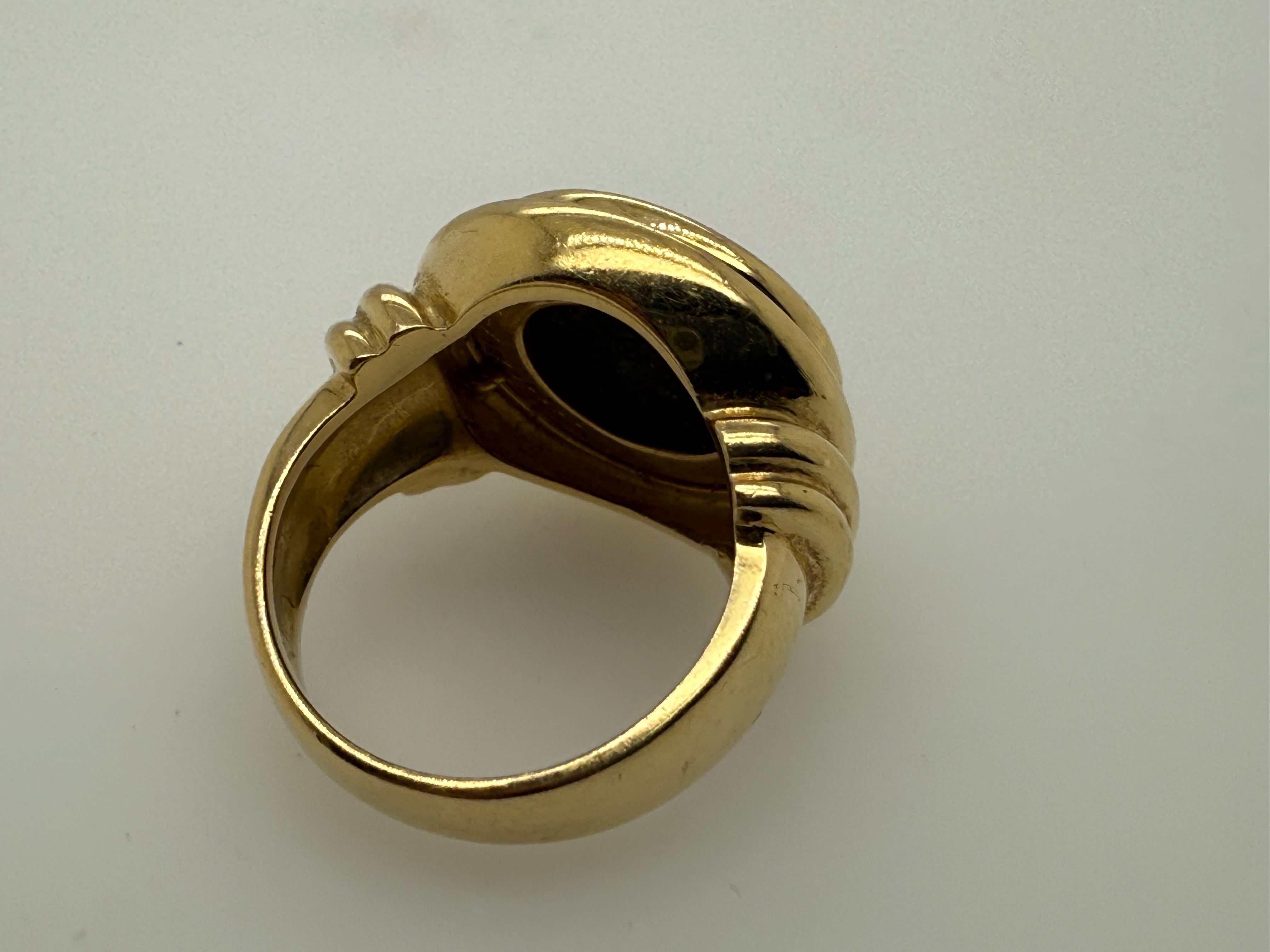 Retro Gold Ancient Roman Coin Theodosius Made in Italy Statement Ring