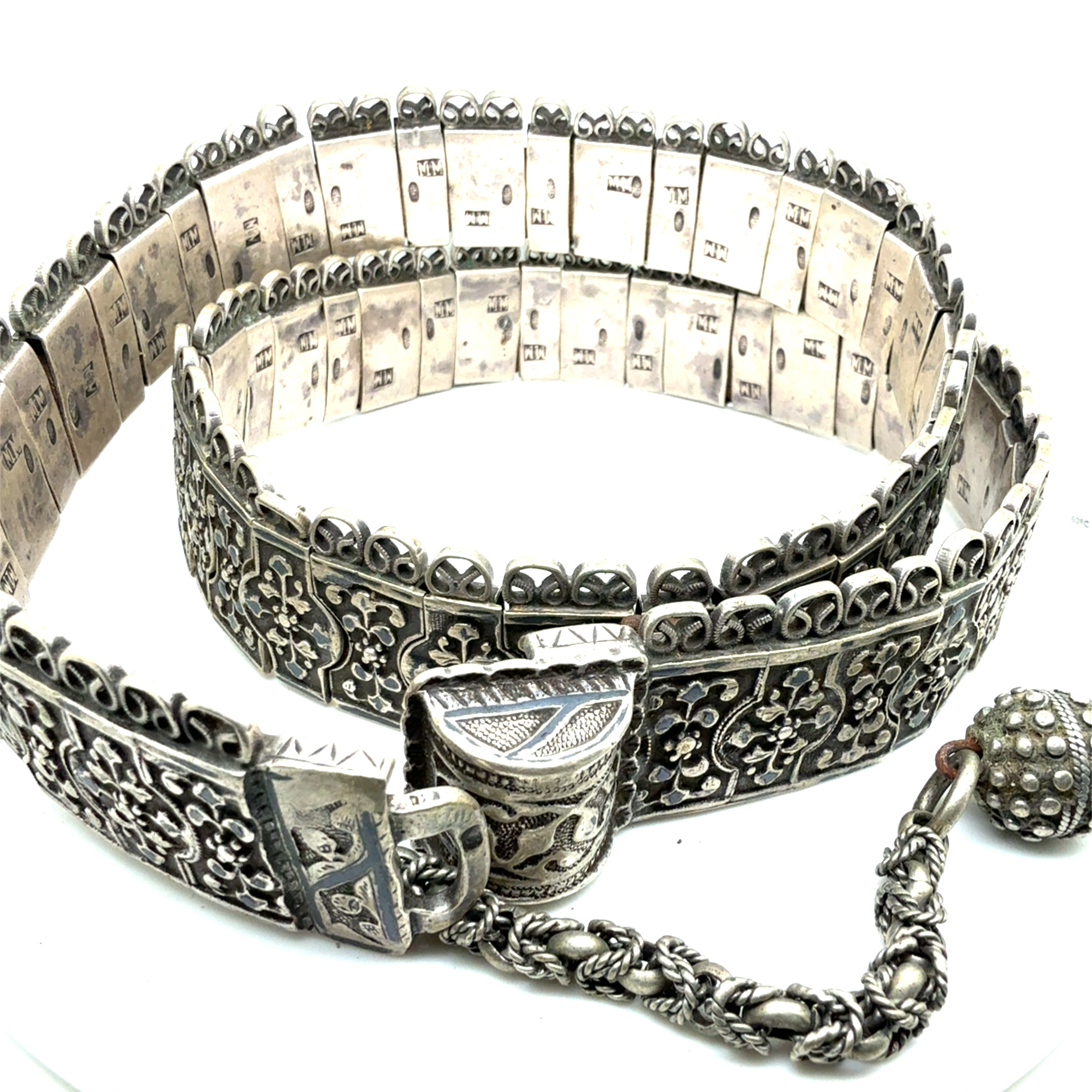 Antique Ceremonial Silver Belt (315 Gram) from the Caucasus Circa 1900