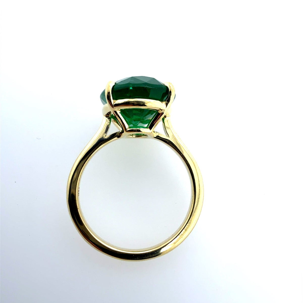Modern Gold GIA Certified 6.53 Carat Natural Oval Zambian Green Emerald Ring