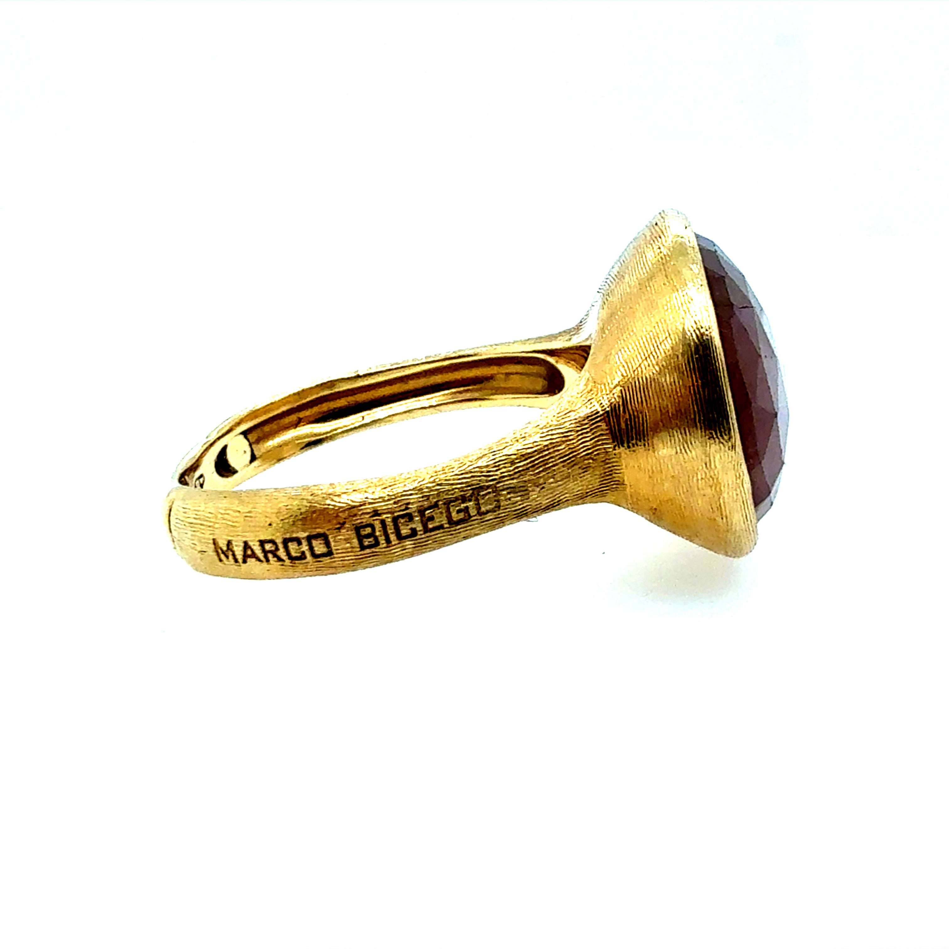 Modern Gold Natural Pink Tourmaline Rose Cut by Italian Designer Marco Bicego