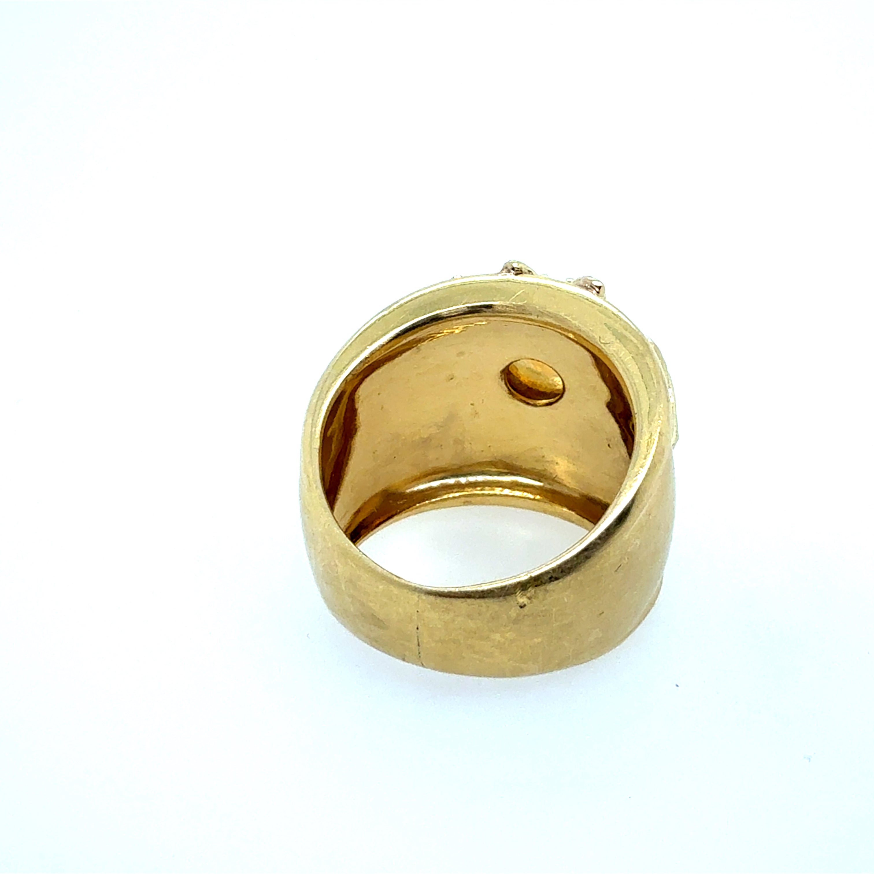 Retro Gold Natural Diamond and Citrine Cocktail Ring