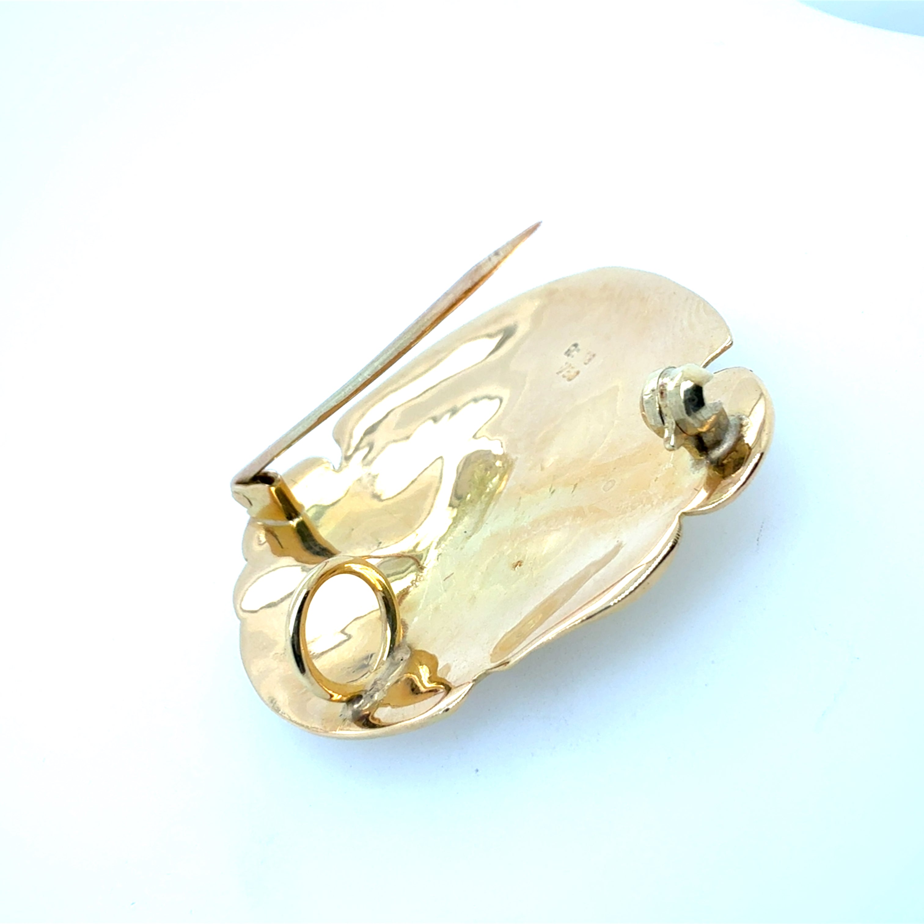 Retro 18K Yellow Gold Greek Agamemnon Pendant & Pin Circa 1980