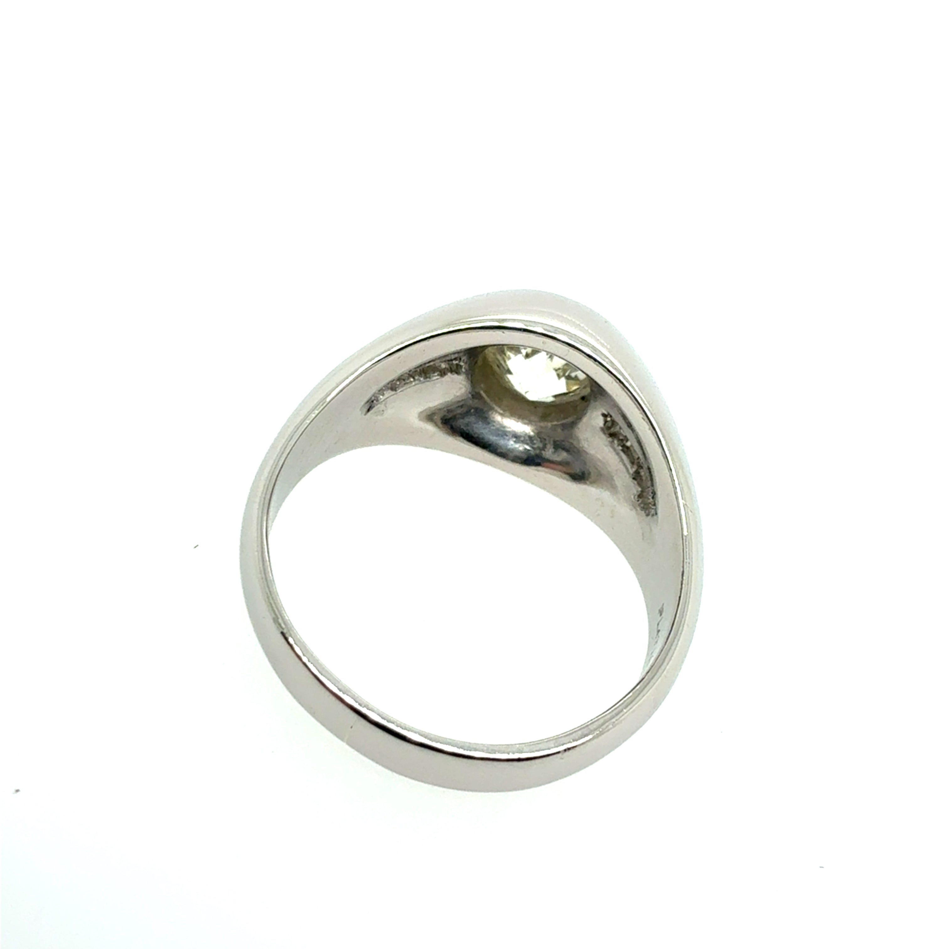 Retro Platinum 1.85 CT Old European Cut Diamond Statement Ring Circa 1960