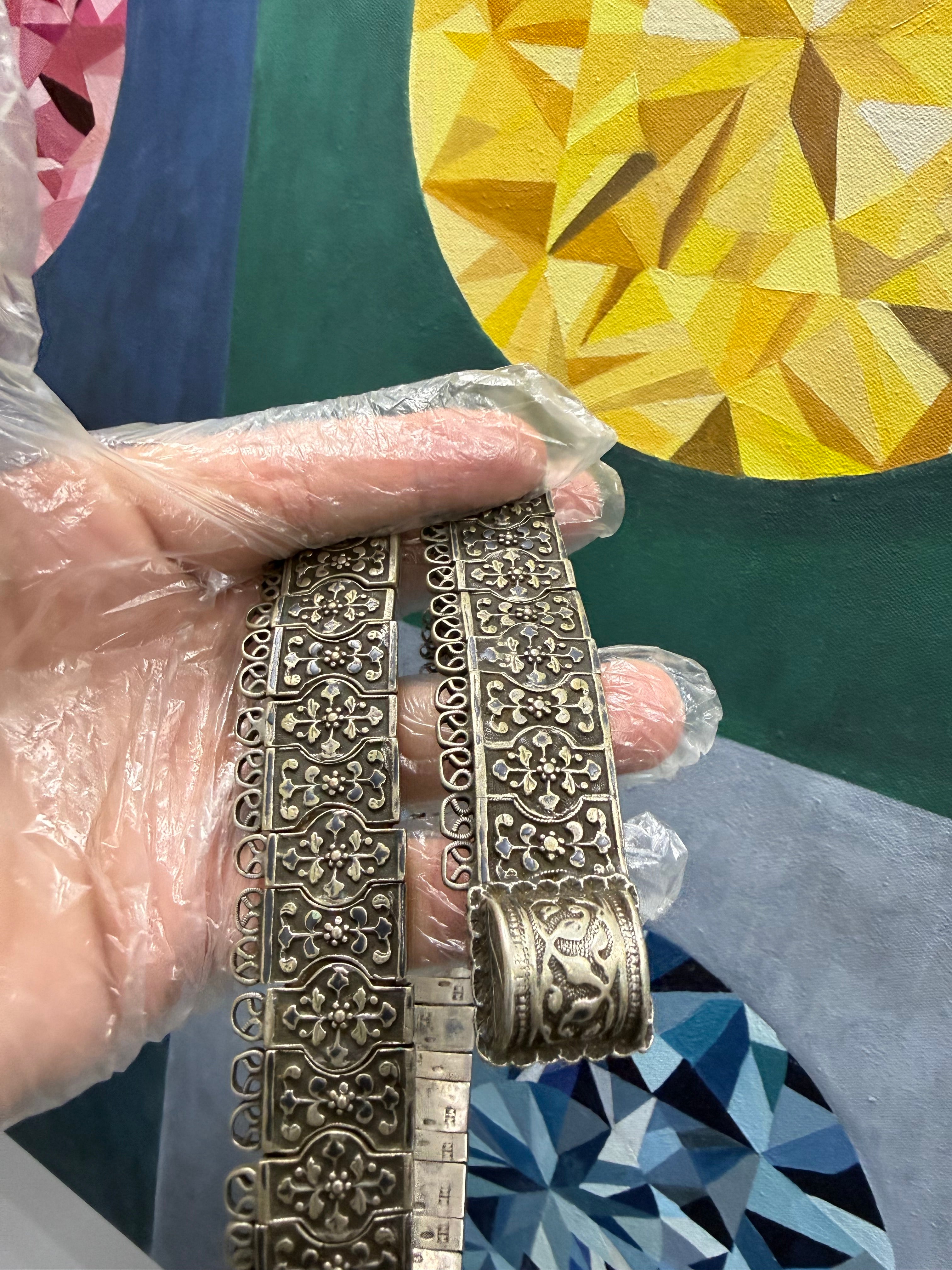 Antique Ceremonial Silver Belt (315 Gram) from the Caucasus Circa 1900