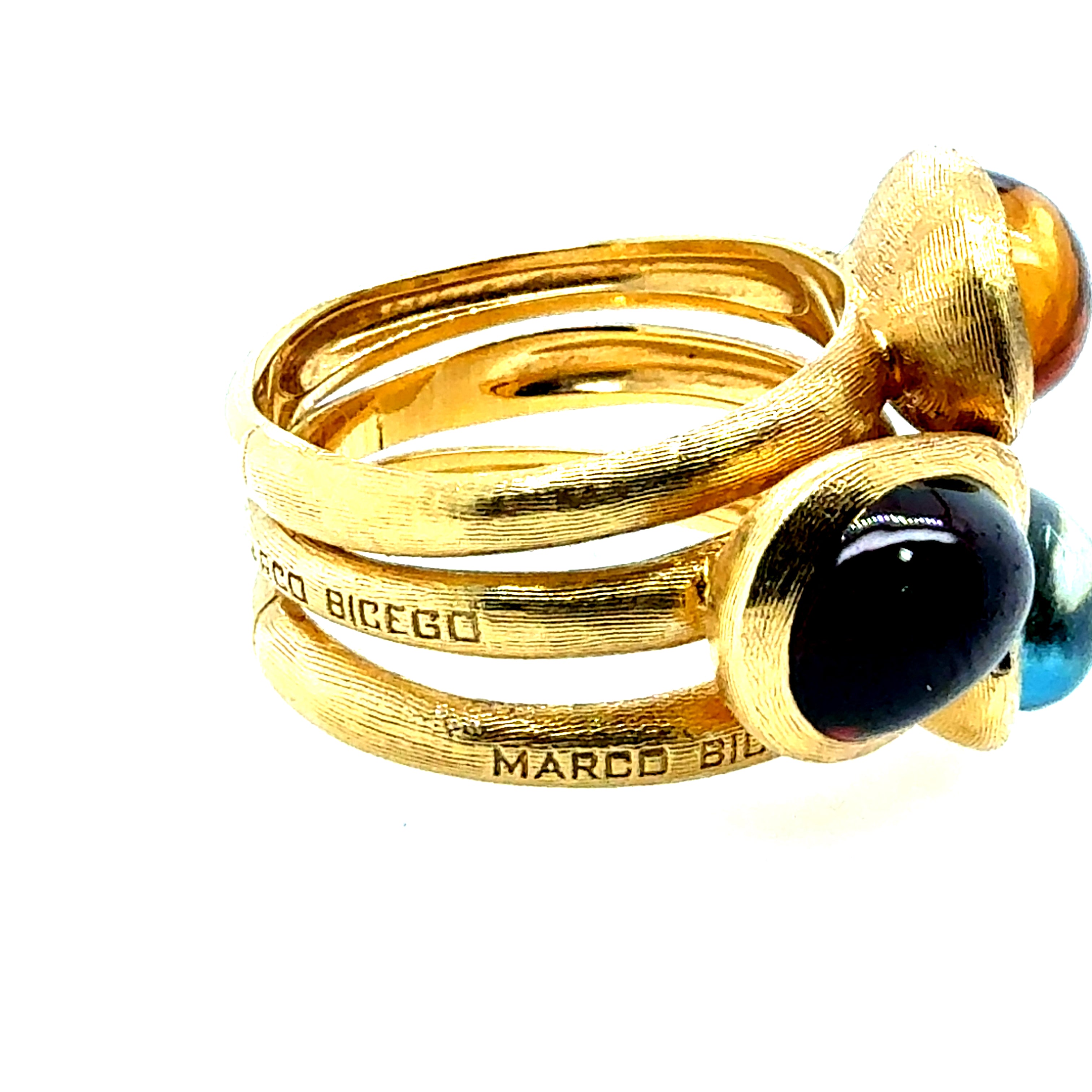 Modern Gold Italian Cabochon Statement Ring by Marco Bicego