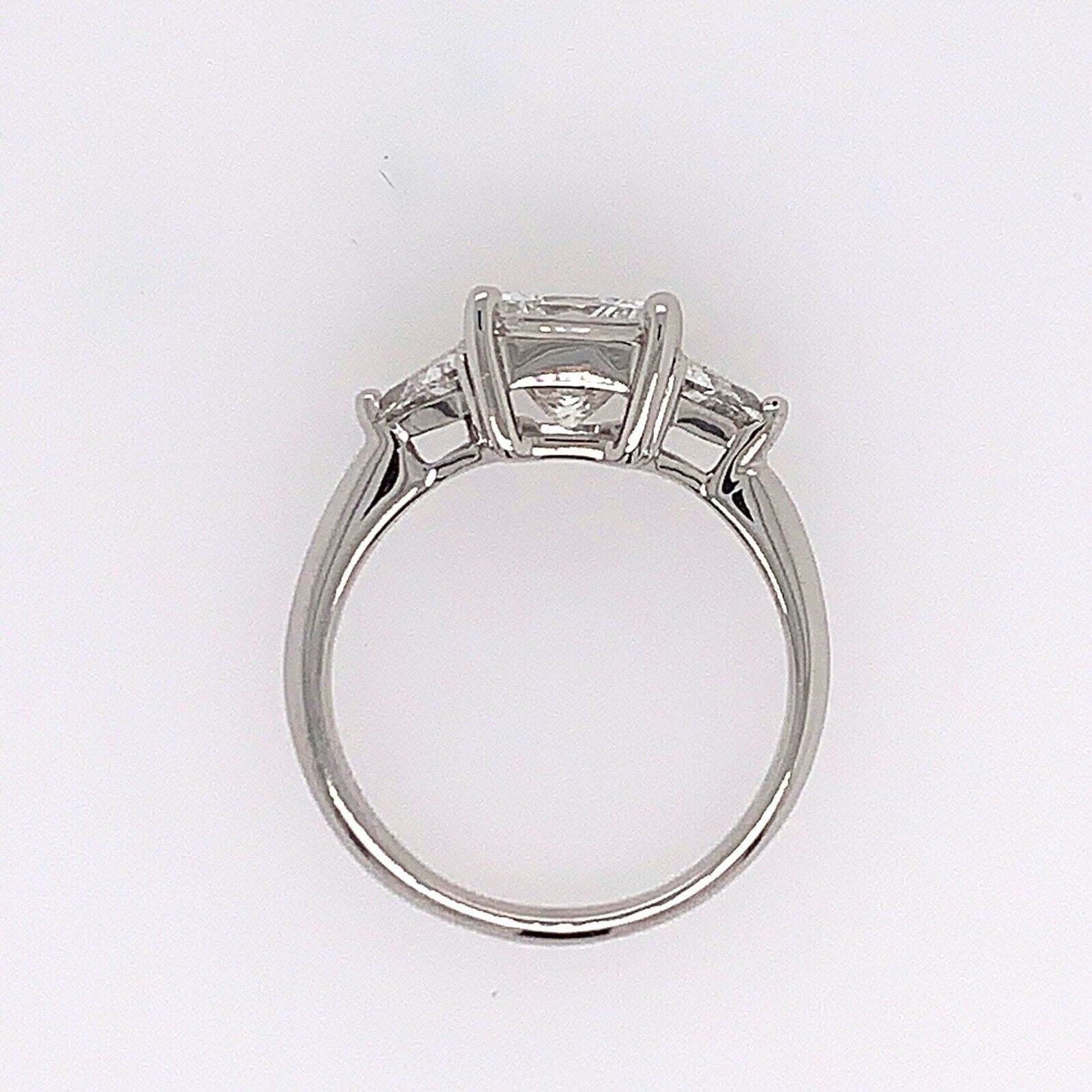 GIA Certified 2.20 Carat Natural Princess Diamond F VS1 Non Gold Engagement Ring