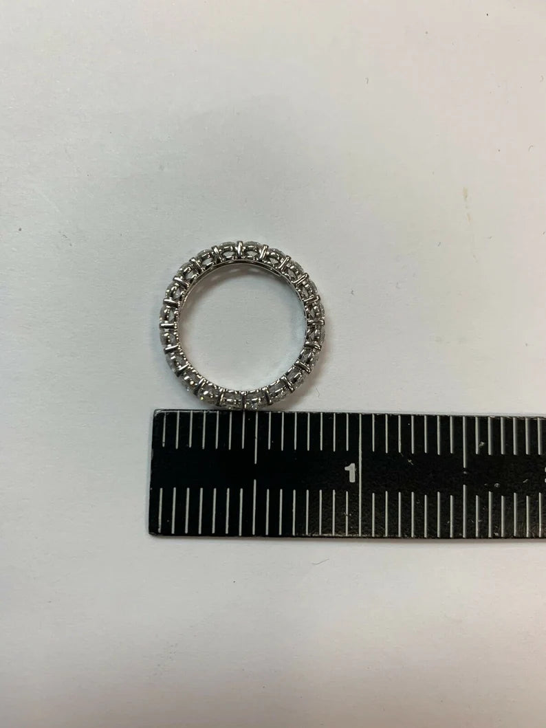 Original Tiffany & Co Platinum 1.75 Carat D-E VVS Natural Diamond Eternity Band