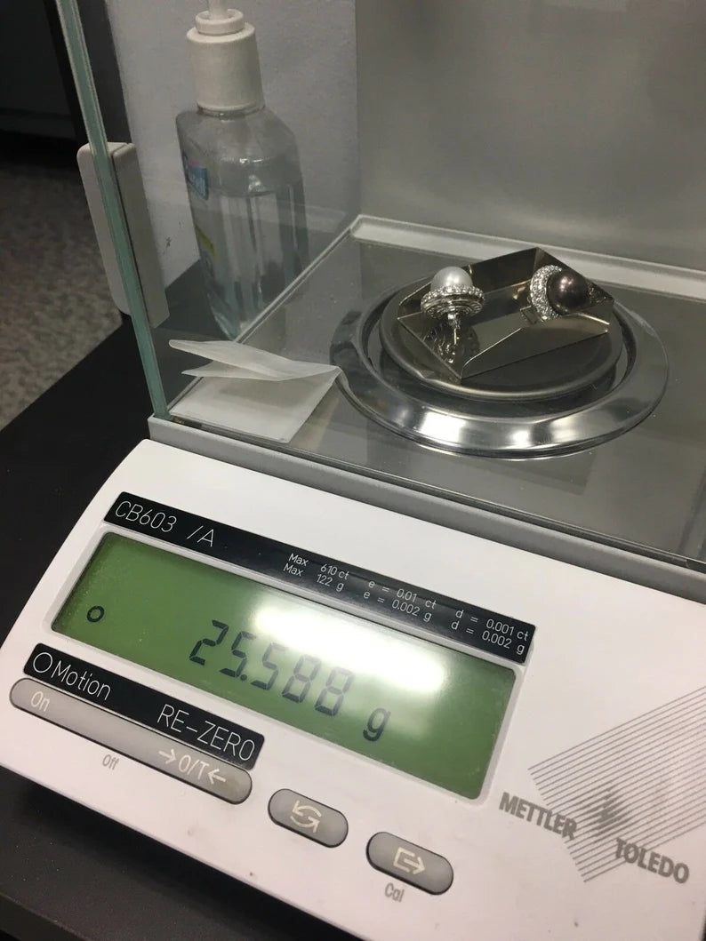 Modern Gold 5.40 Carat Natural Diamond Tahitian & South Sea Pearl Earrings