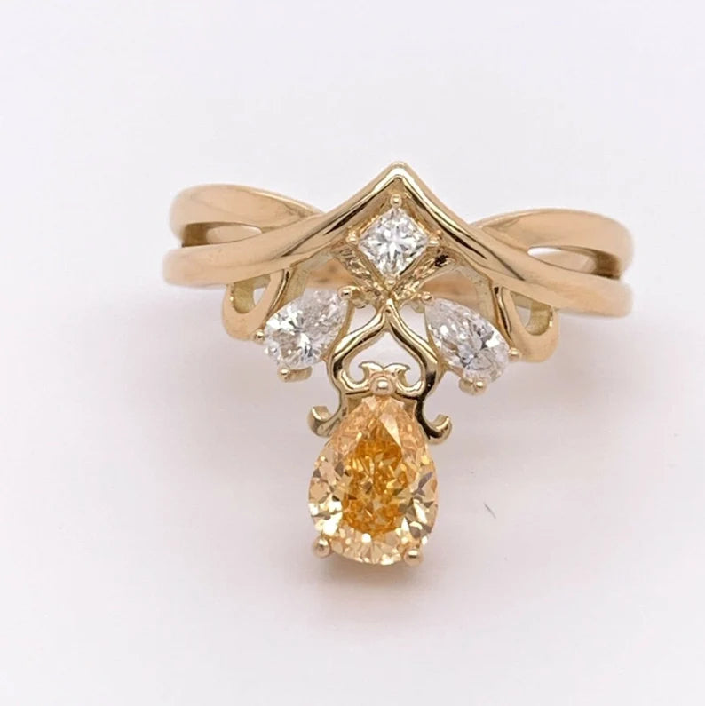 Modern GIA Certified 0.70 Carat Intense Orange Natural Diamond Engagement Ring
