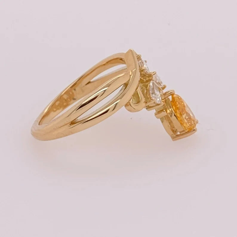 Modern GIA Certified 0.70 Carat Intense Orange Natural Diamond Engagement Ring