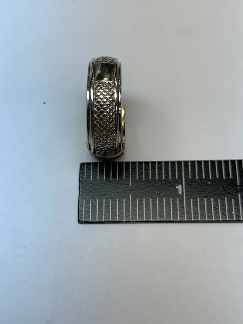 Judith Ripka Natural Diamond and 8mm Cushion Grape Garnet Cocktail Estate Ring