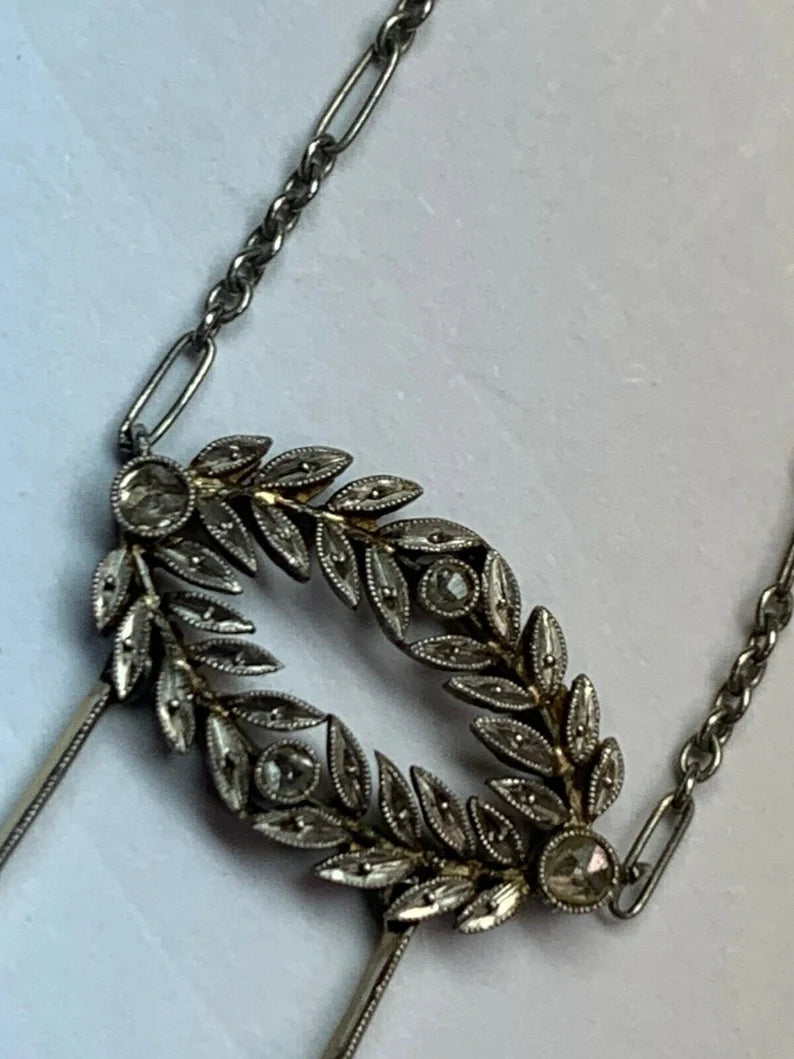 Victorian Gold Pendant 1.75 Carat (appx) Natural European Cut Vintage Diamonds