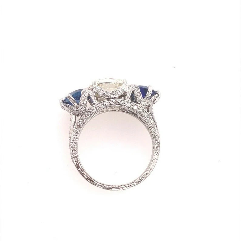Art Deco Certified 2.48 Carat Natural Old European K VS Diamond Engagement Ring