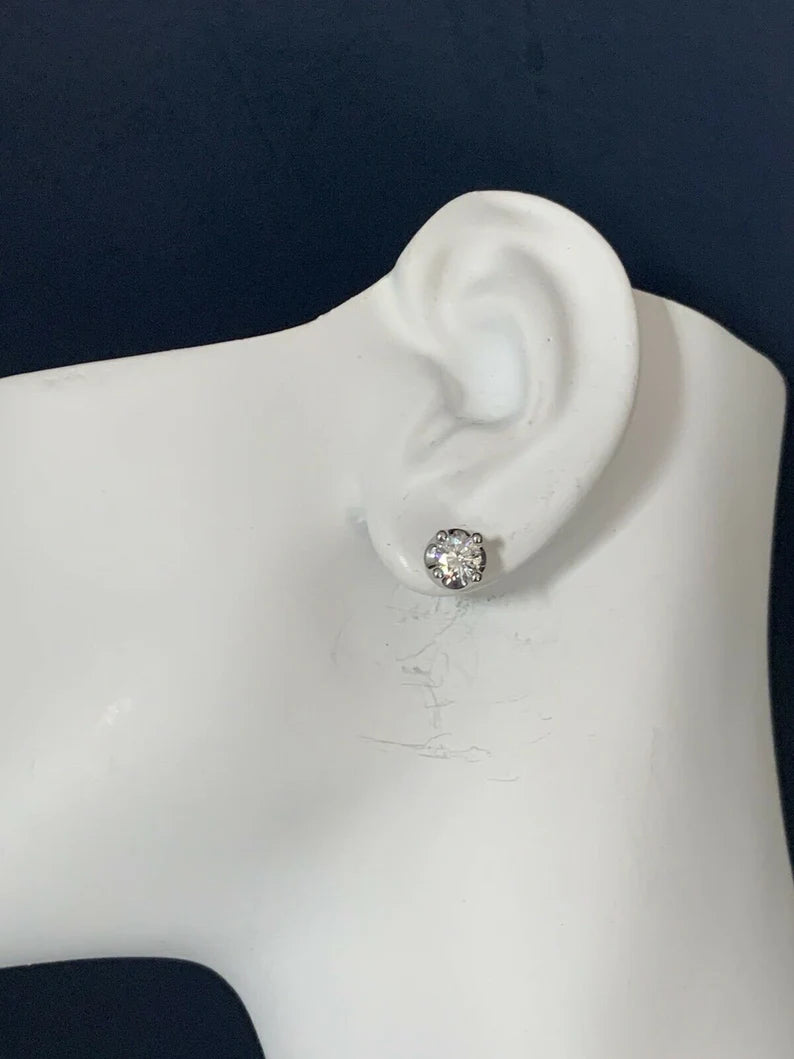 Modern Gold BULGARI 1.40 Carat GIA Certified Natural D Color VS Diamond Earrings