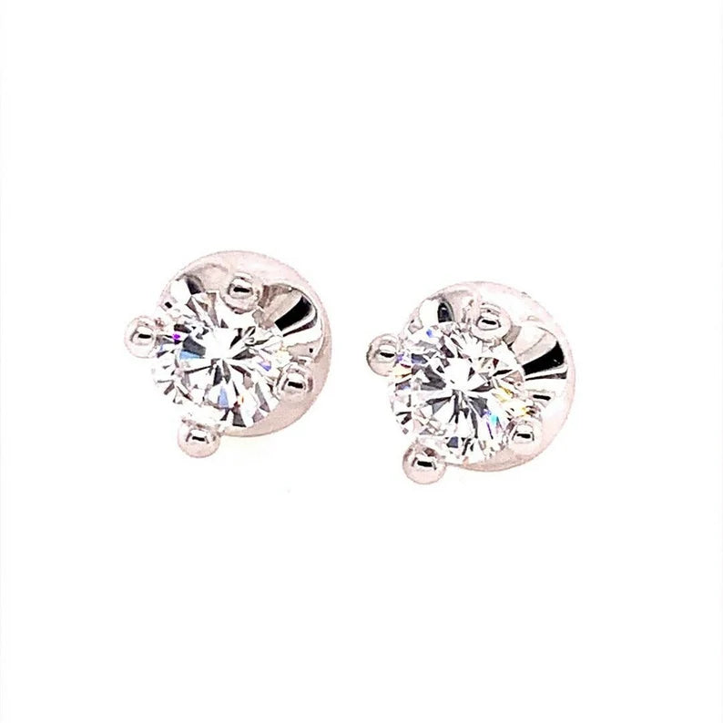 Modern Gold BULGARI 1.40 Carat GIA Certified Natural D Color VS Diamond Earrings