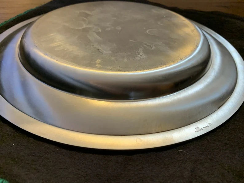 Vintage Christofle Paris France Sterling Silver Round Platter 925 Never Used
