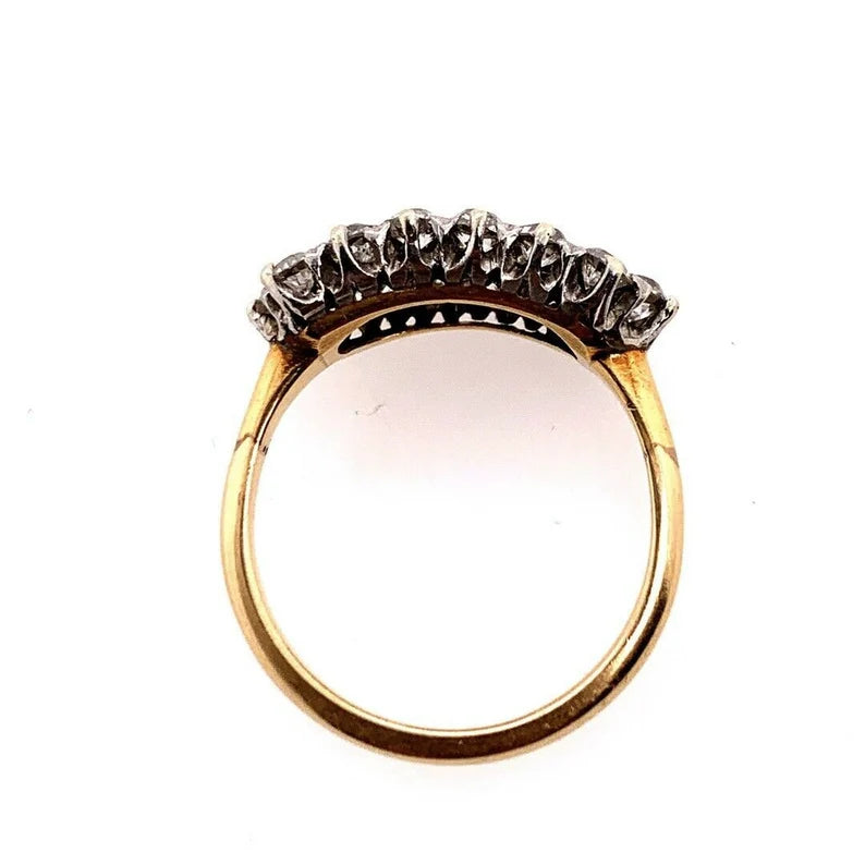 Victorian Gold Cocktail 1.75 Carat Ring Natural Old European Diamond Circa 1910
