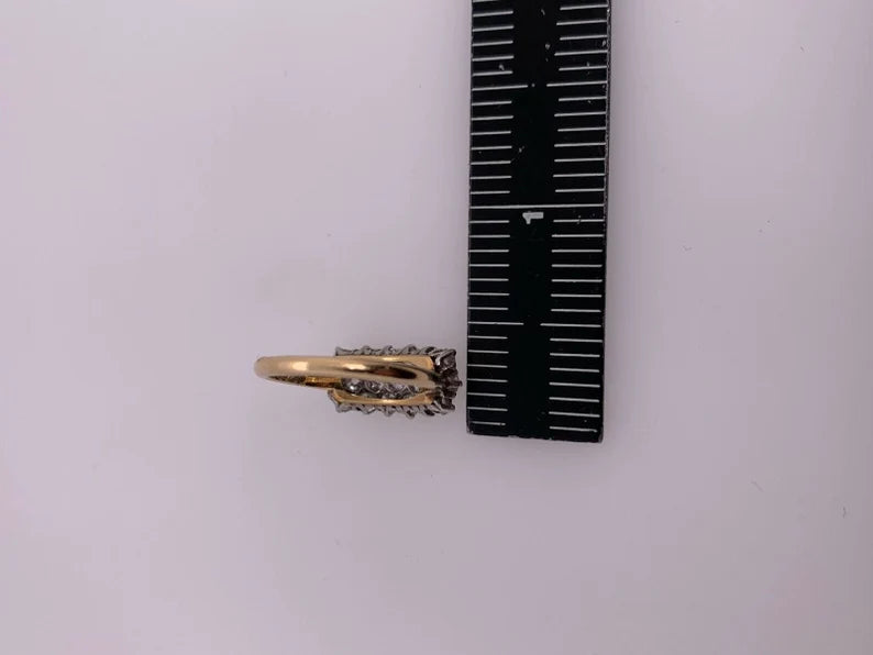 Victorian Gold Cocktail 1.75 Carat Ring Natural Old European Diamond Circa 1910