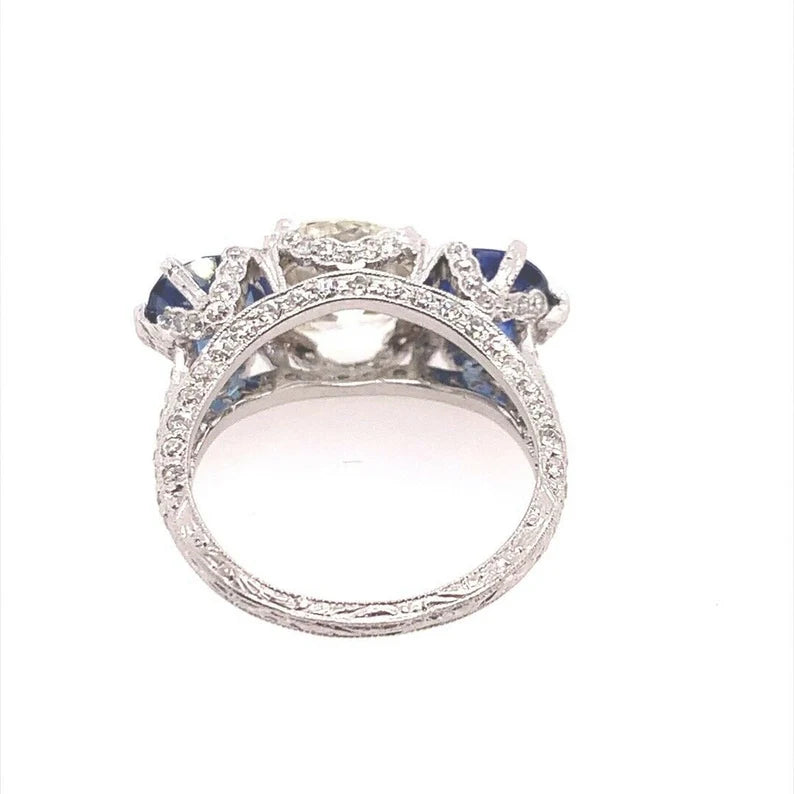 Art Deco Certified 2.48 Carat Natural Old European K VS Diamond Engagement Ring