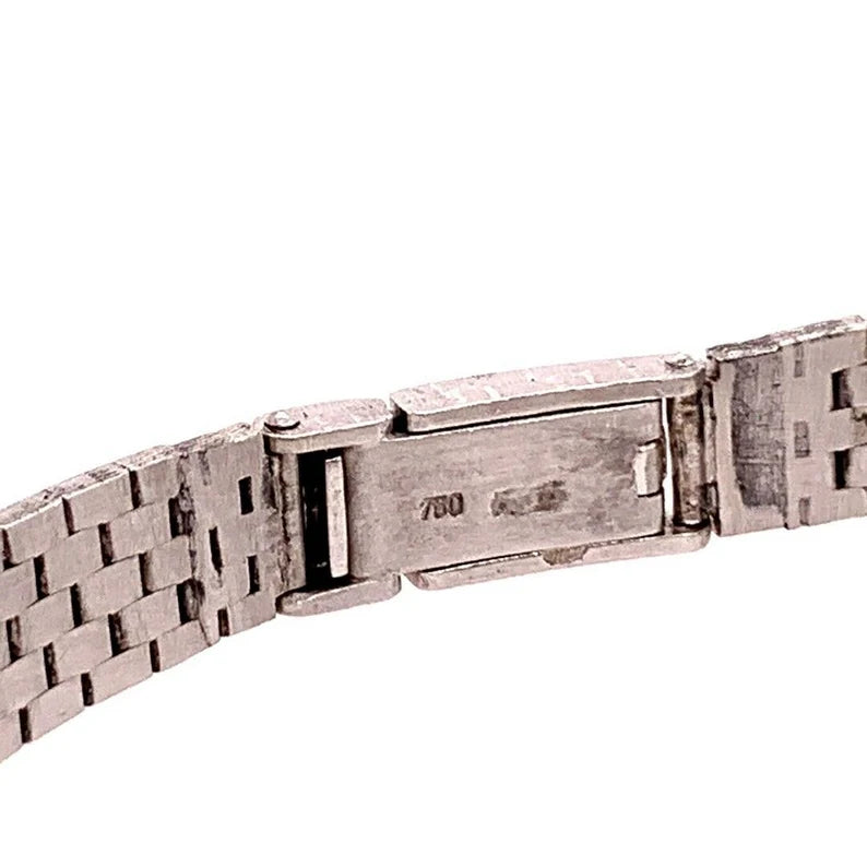 Ladies White Gold Movado 2 Carat Natural Colorless Diamond Manual Cocktail Watch