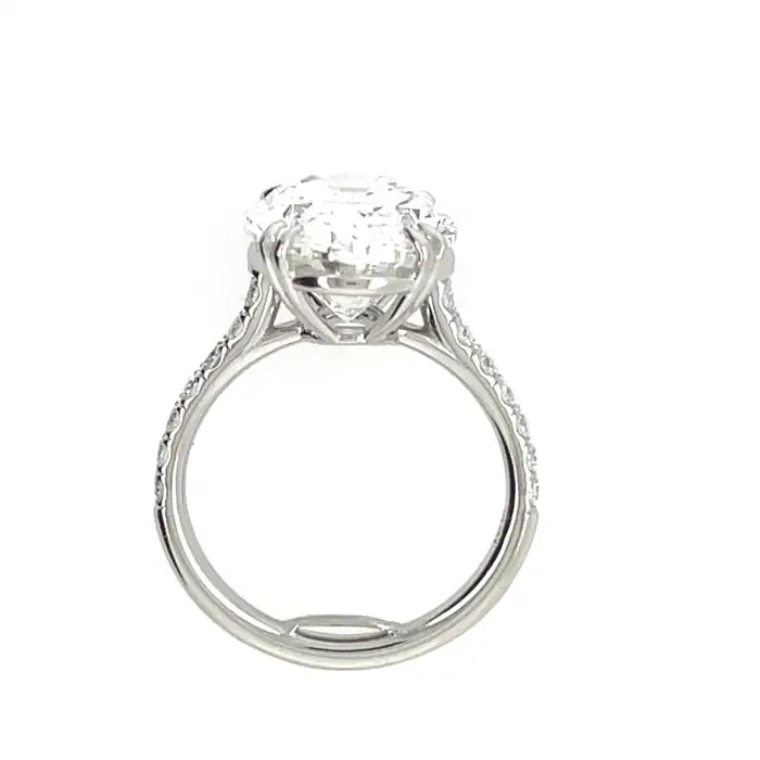 GIA Certified 9.01 Carat Natural Oval Brilliant G Color Diamond Engagement Ring