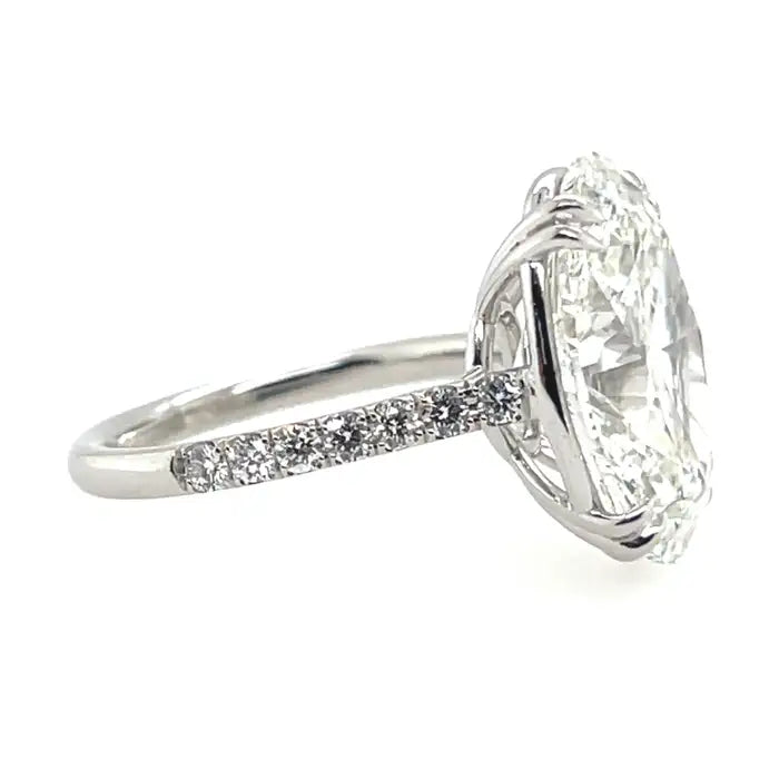 GIA Certified 9.01 Carat Natural Oval Brilliant G Color Diamond Engagement Ring
