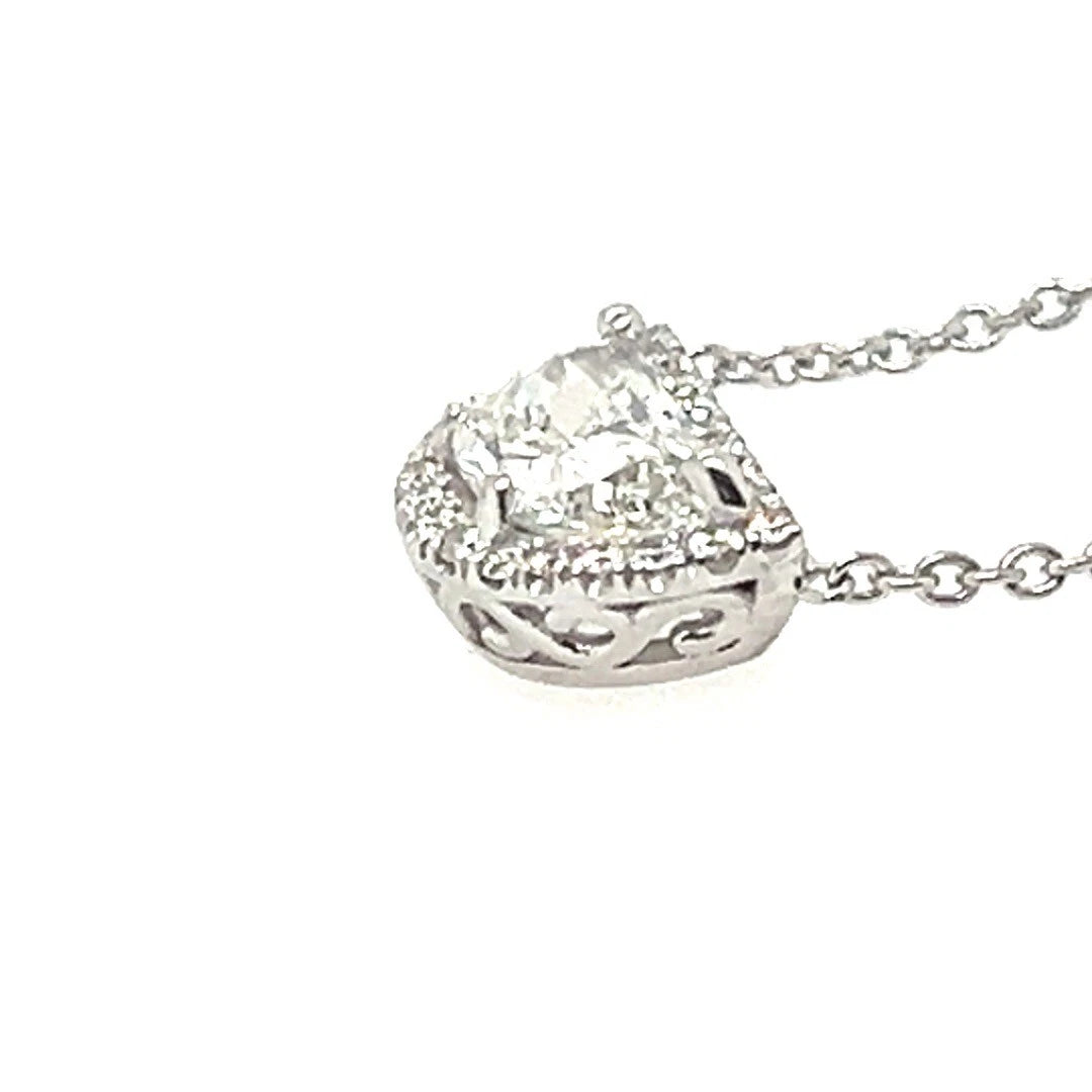 Platinum 1.27 Carat GIA Certified Rare Natural Half Moon Diamond I VVS1 Pendant