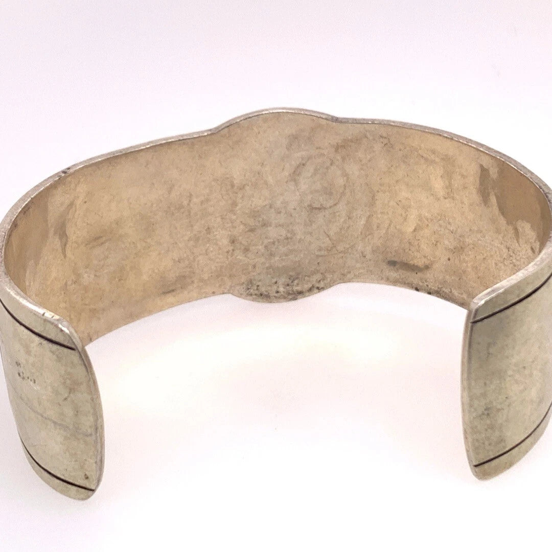 Vintage Sterling Silver 925 Native Cuff Bangle 6" Inner length 55g Fine Make