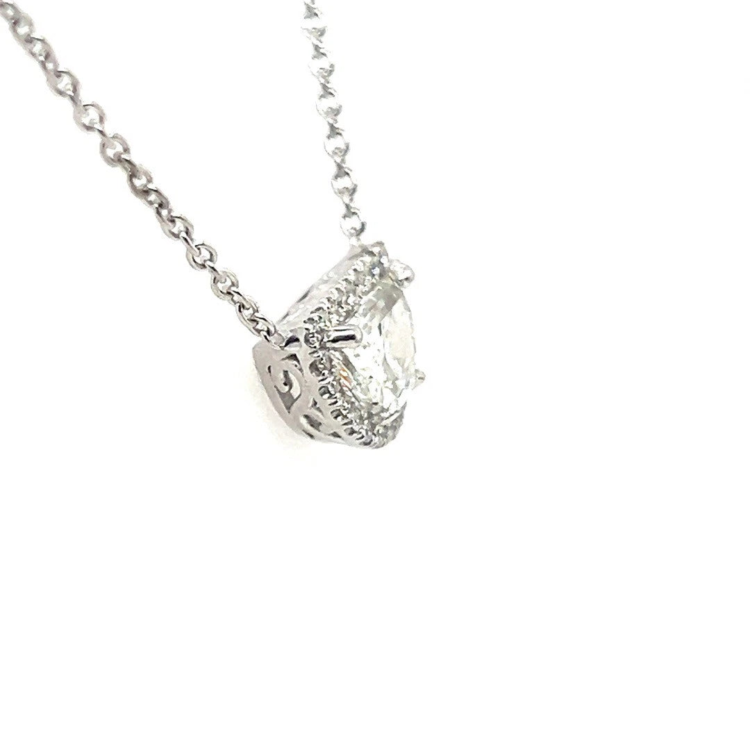 Platinum 1.27 Carat GIA Certified Rare Natural Half Moon Diamond I VVS1 Pendant