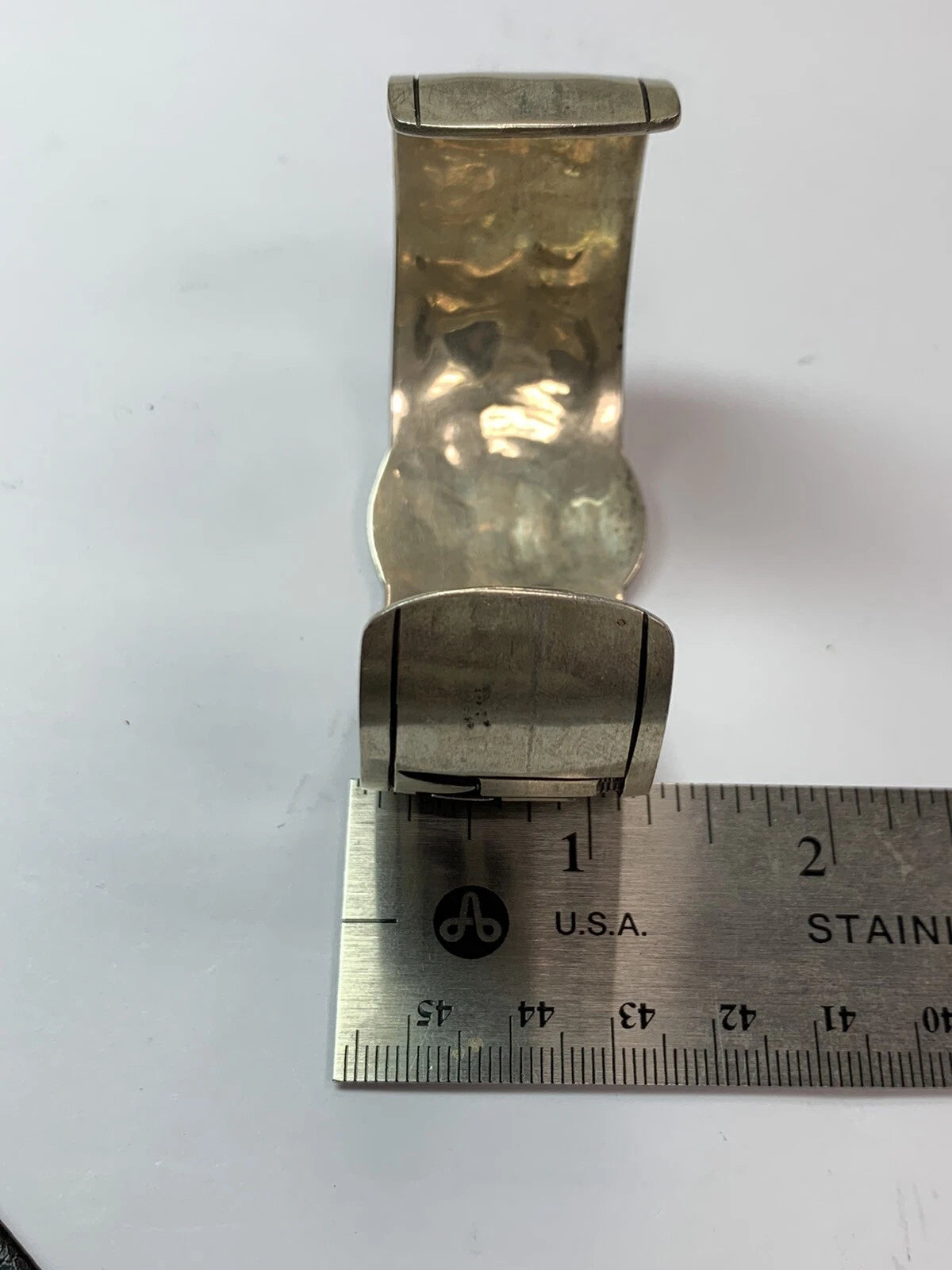 Vintage Sterling Silver 925 Native Cuff Bangle 6" Inner length 55g Fine Make