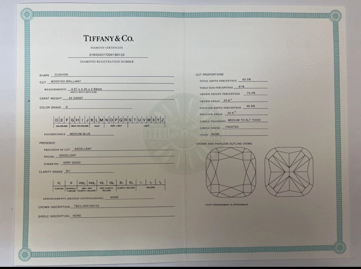 Tiffany & Co Soleste 0.71 Carat Certified D Natural Diamond Engagement Halo Ring