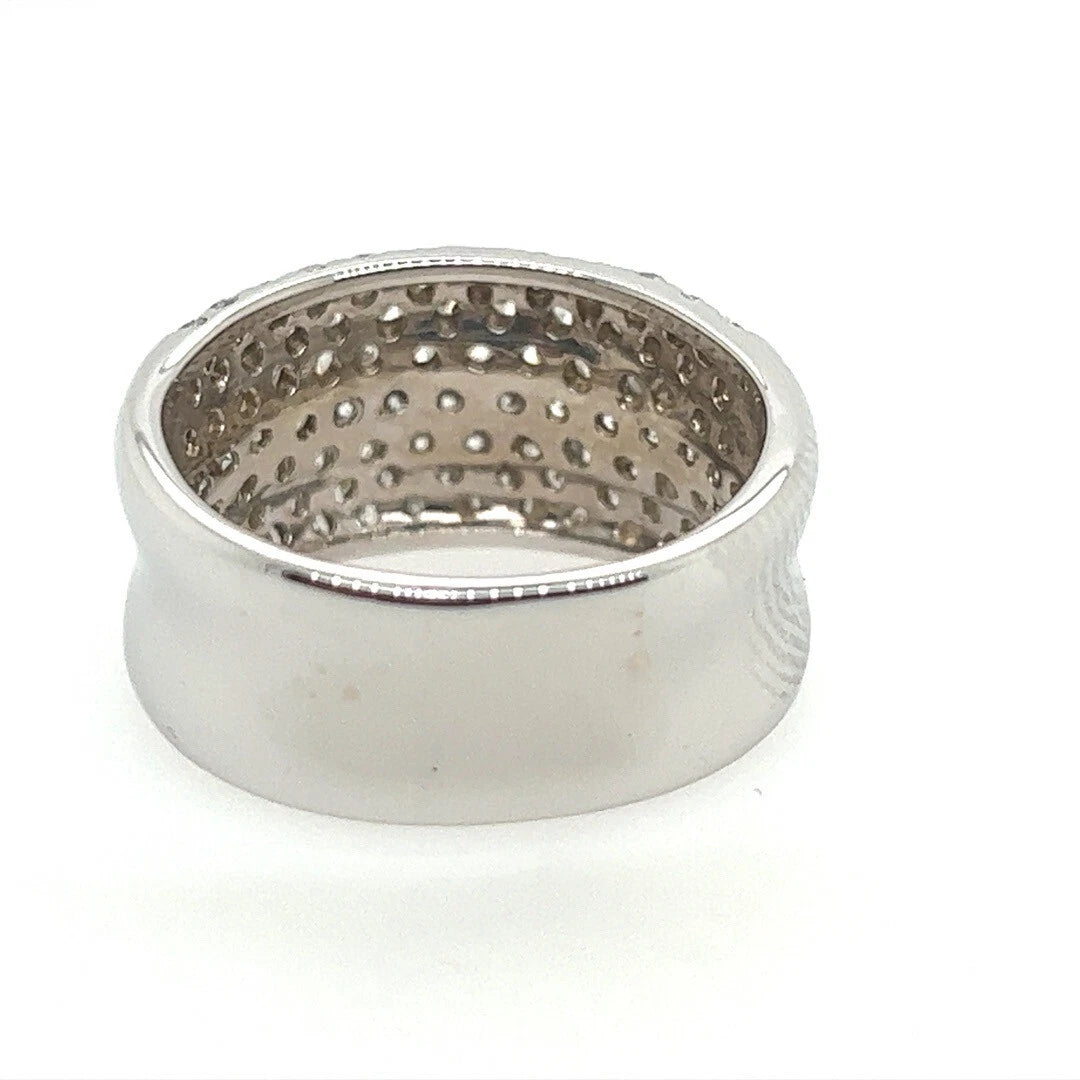 Modern Gold 2.70 Carat Natural Colorless Round Diamond Engagement Cocktail Band