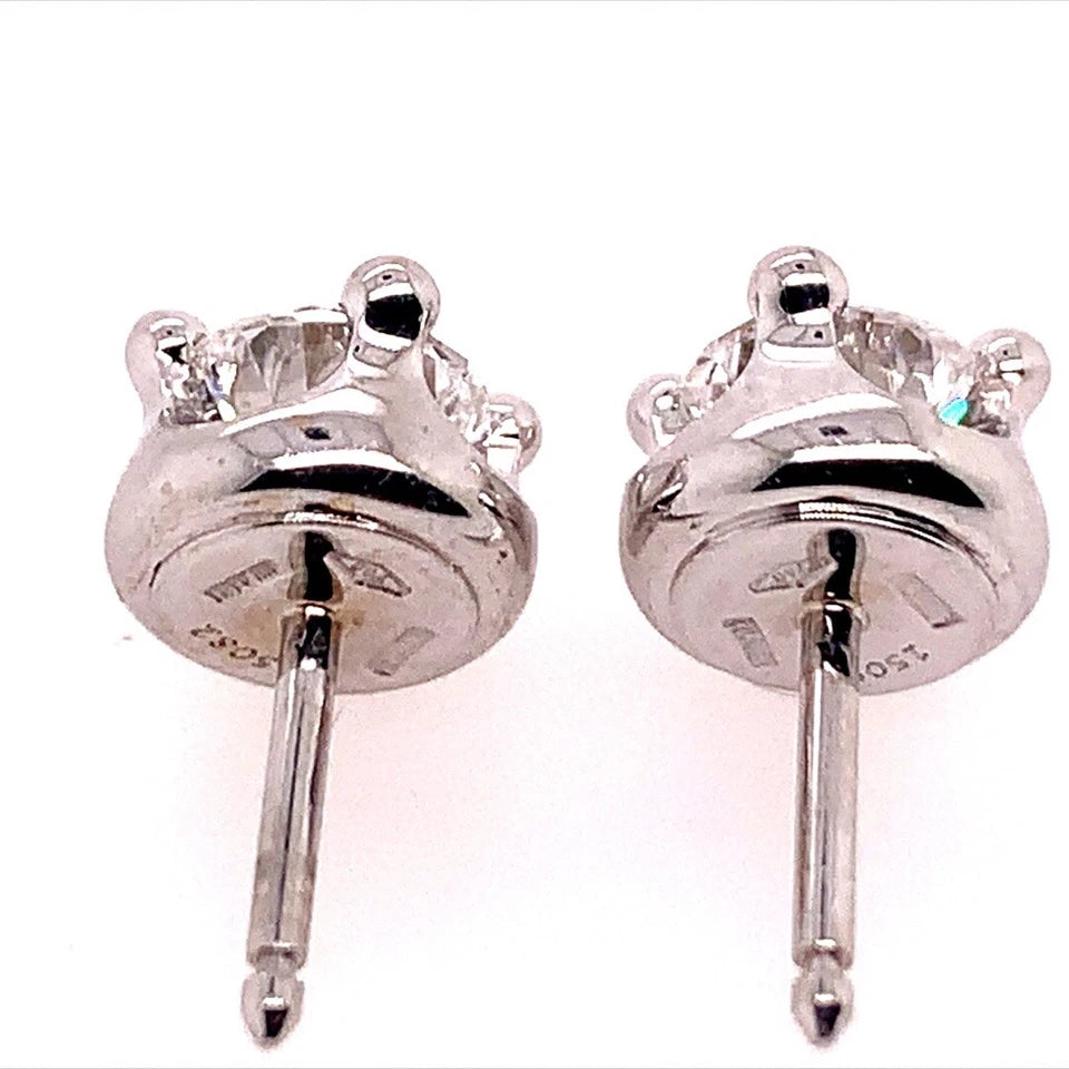 Modern Gold BULGARI 1.40 Carat GIA Certified Natural D Color VS Diamond Earrings