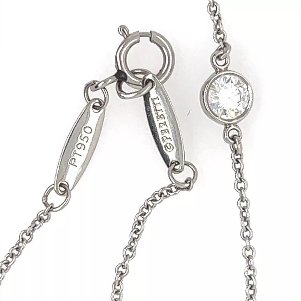 Tiffany&Co Elsa Peretti 2.5 Carat Natural Diamonds by the Yard Platinum Necklace