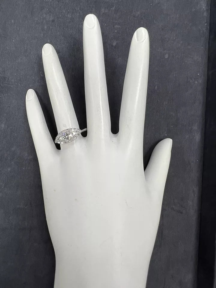 Art Deco 0.65 Carat Natural Colorless Diamond Engagement Gold Ring Circa 1950