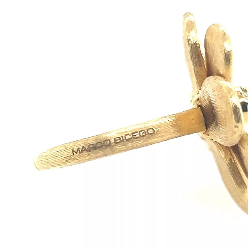 Modern Gold Signed Marco Bicego Petali 0.62 Carat Natural Diamond Flower Ring